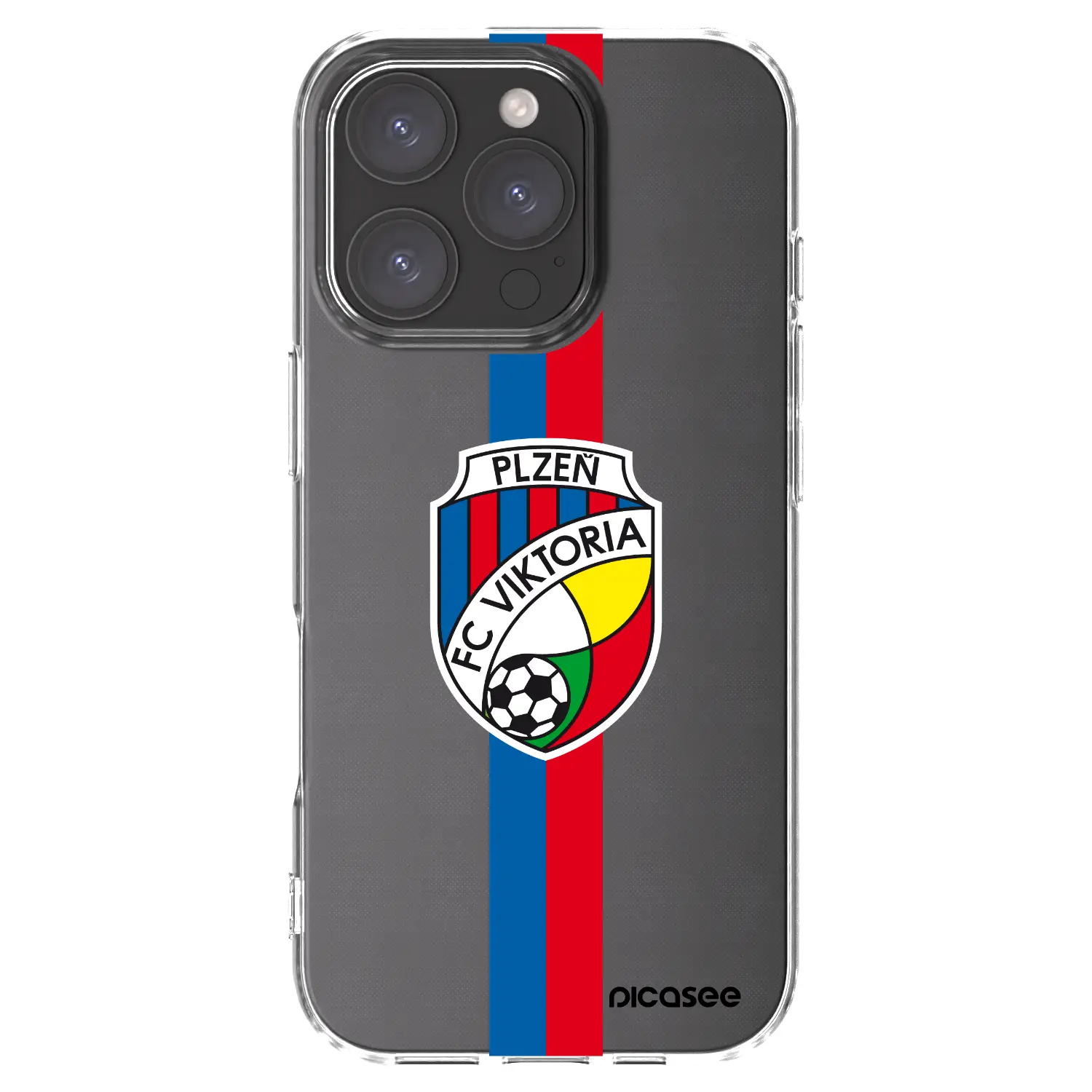 Silikonový průhledný obal pro Apple iPhone 16 Pro - FC Viktoria Plzeň H