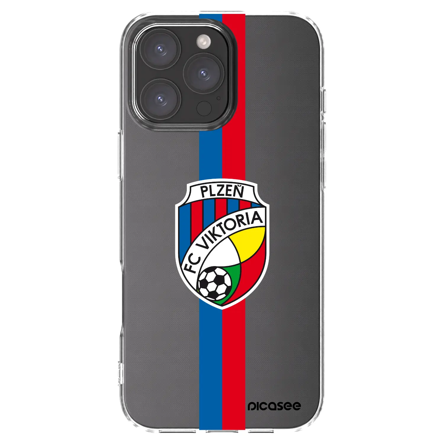 Silikonový průhledný obal pro Apple iPhone 16 Pro Max - FC Viktoria Plzeň H