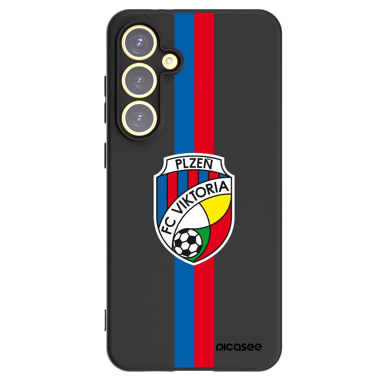 Silikonový černý obal pro Samsung Galaxy S24 FE S721B - FC Viktoria Plzeň H