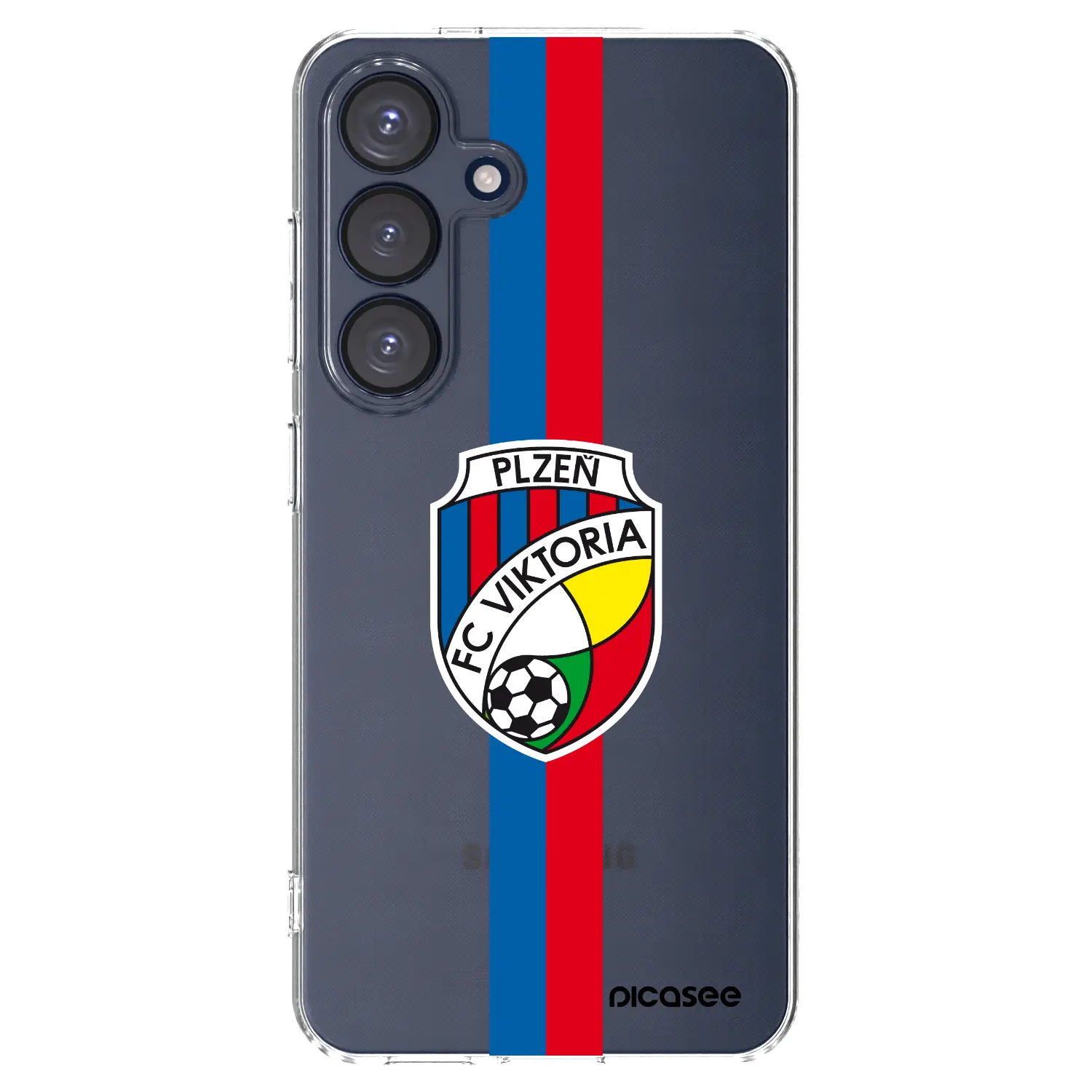 Silikonový průhledný obal pro Samsung Galaxy S25 5G - FC Viktoria Plzeň H