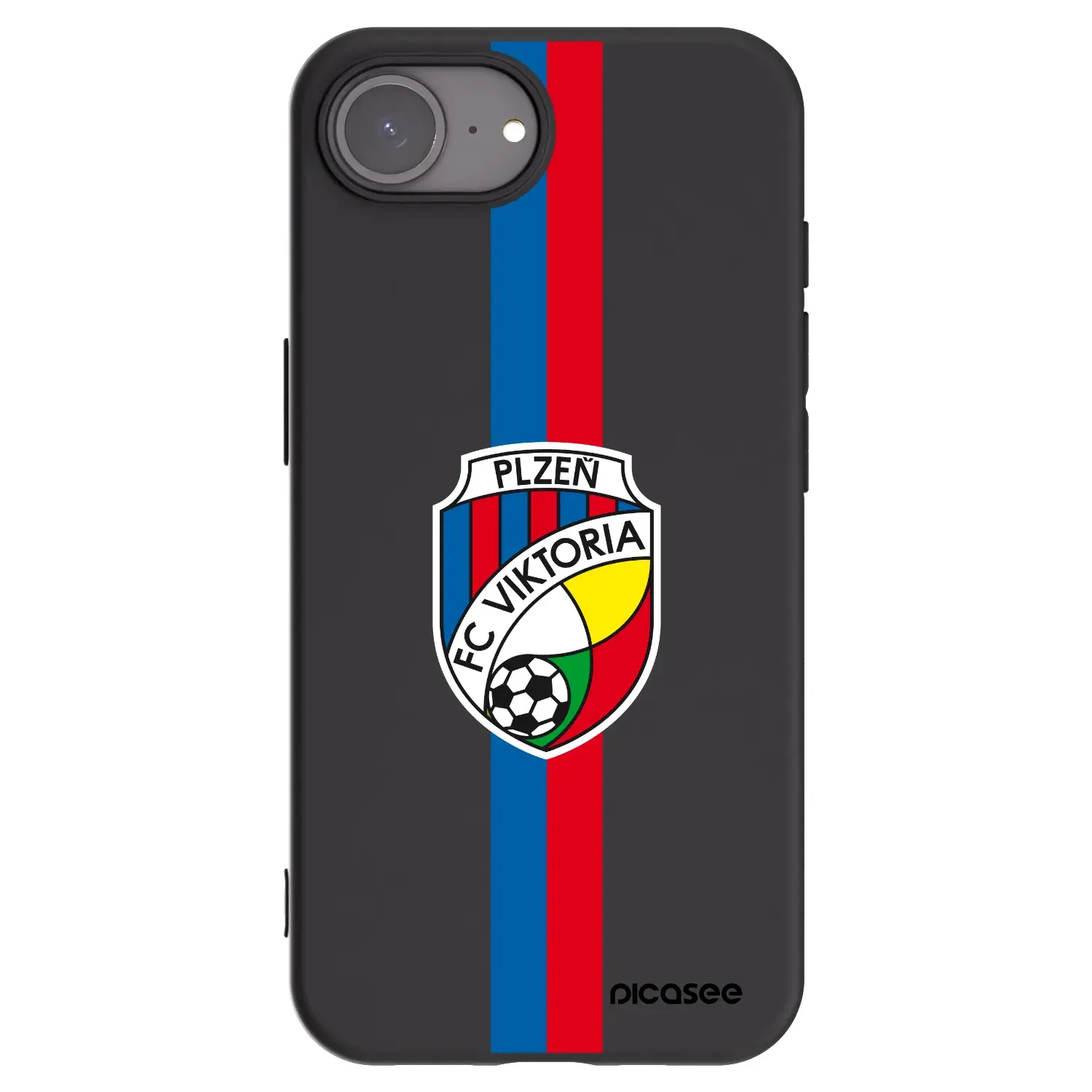 Silikonový černý obal pro Apple iPhone 17e - FC Viktoria Plzeň H