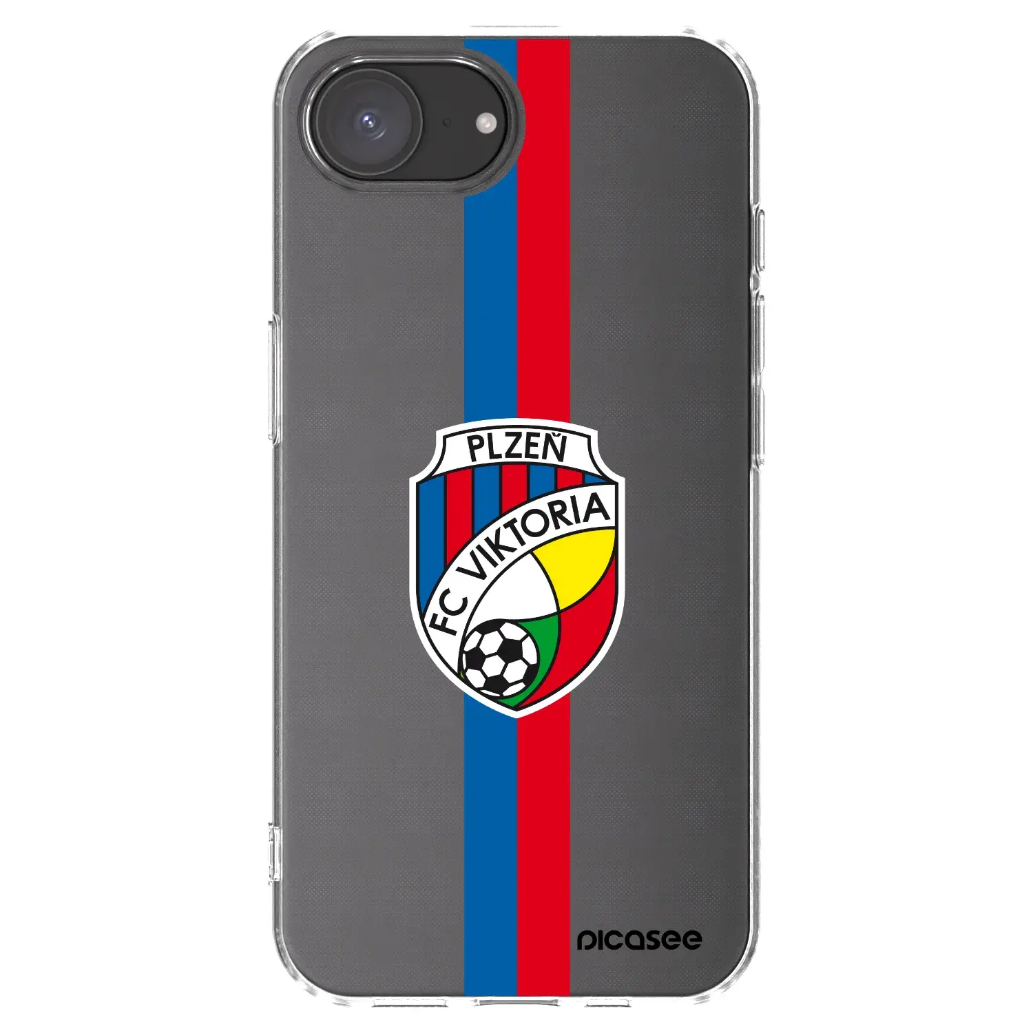 Silikonový průhledný obal pro Apple iPhone 17e - FC Viktoria Plzeň H