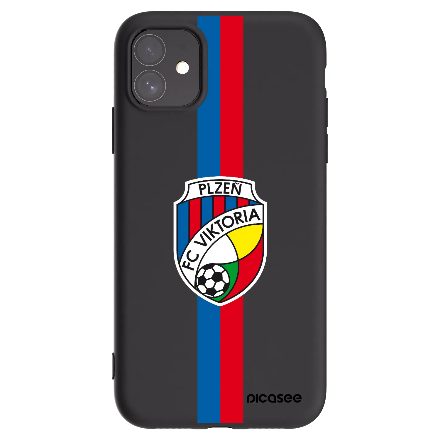 Silikonový černý obal pro Apple iPhone 11 - FC Viktoria Plzeň H