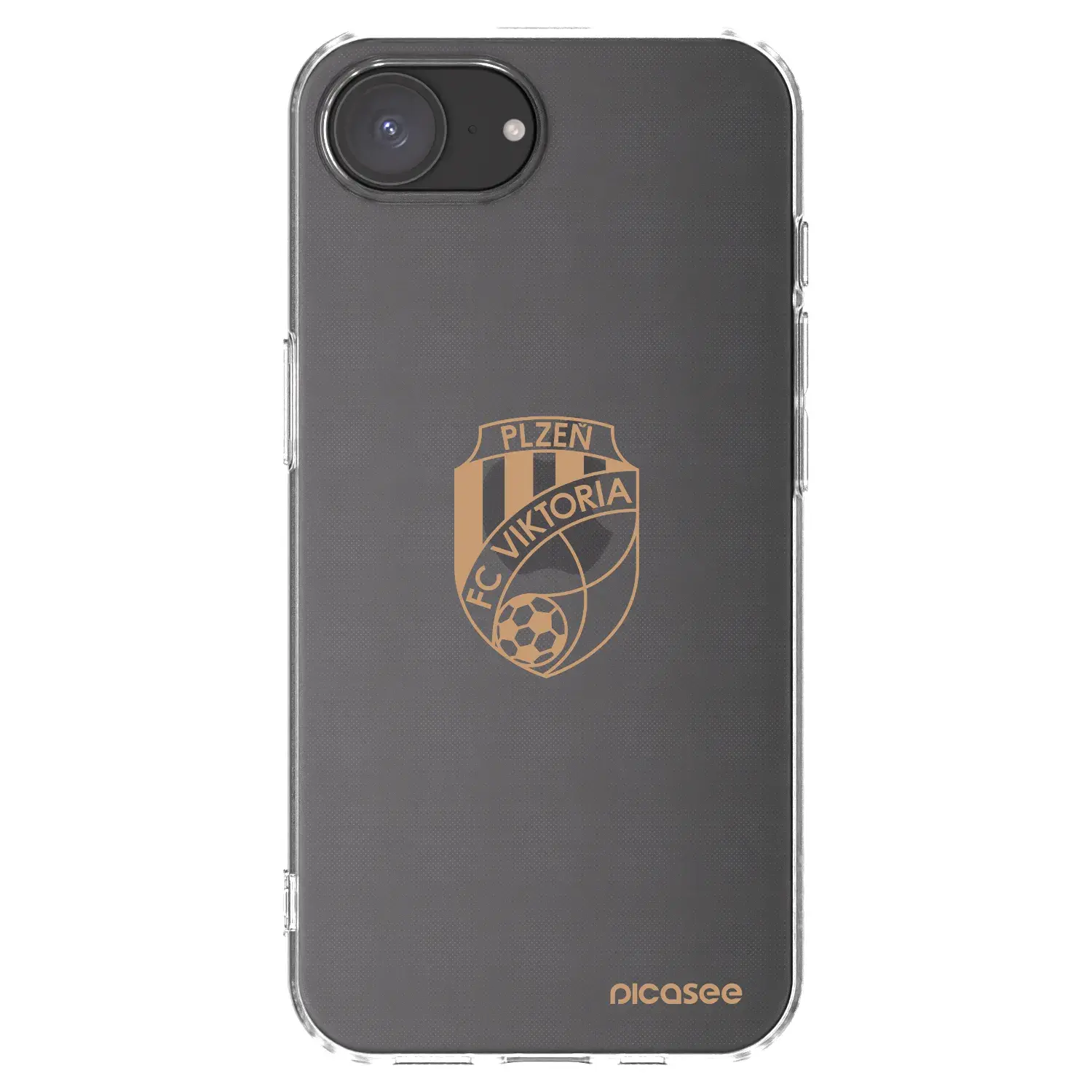 Silikonový průhledný obal pro Apple iPhone 17e - FC Viktoria Plzeň I
