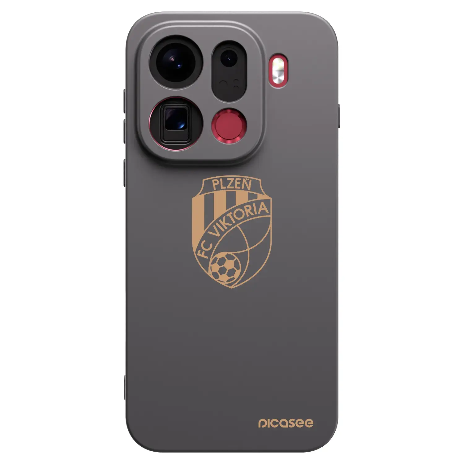Silikonový černý obal pro OPPO Find X9 Pro - FC Viktoria Plzeň I