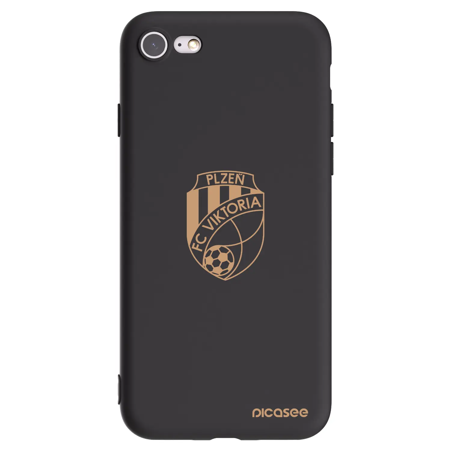 Silikonový černý obal pro Apple iPhone SE 2020 - FC Viktoria Plzeň I