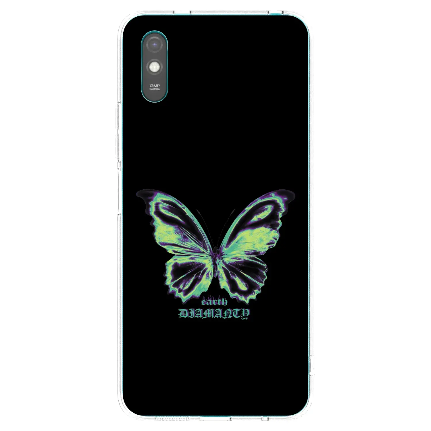 Silikonový průhledný obal pro Xiaomi Redmi 9AT - Diamanty Blue