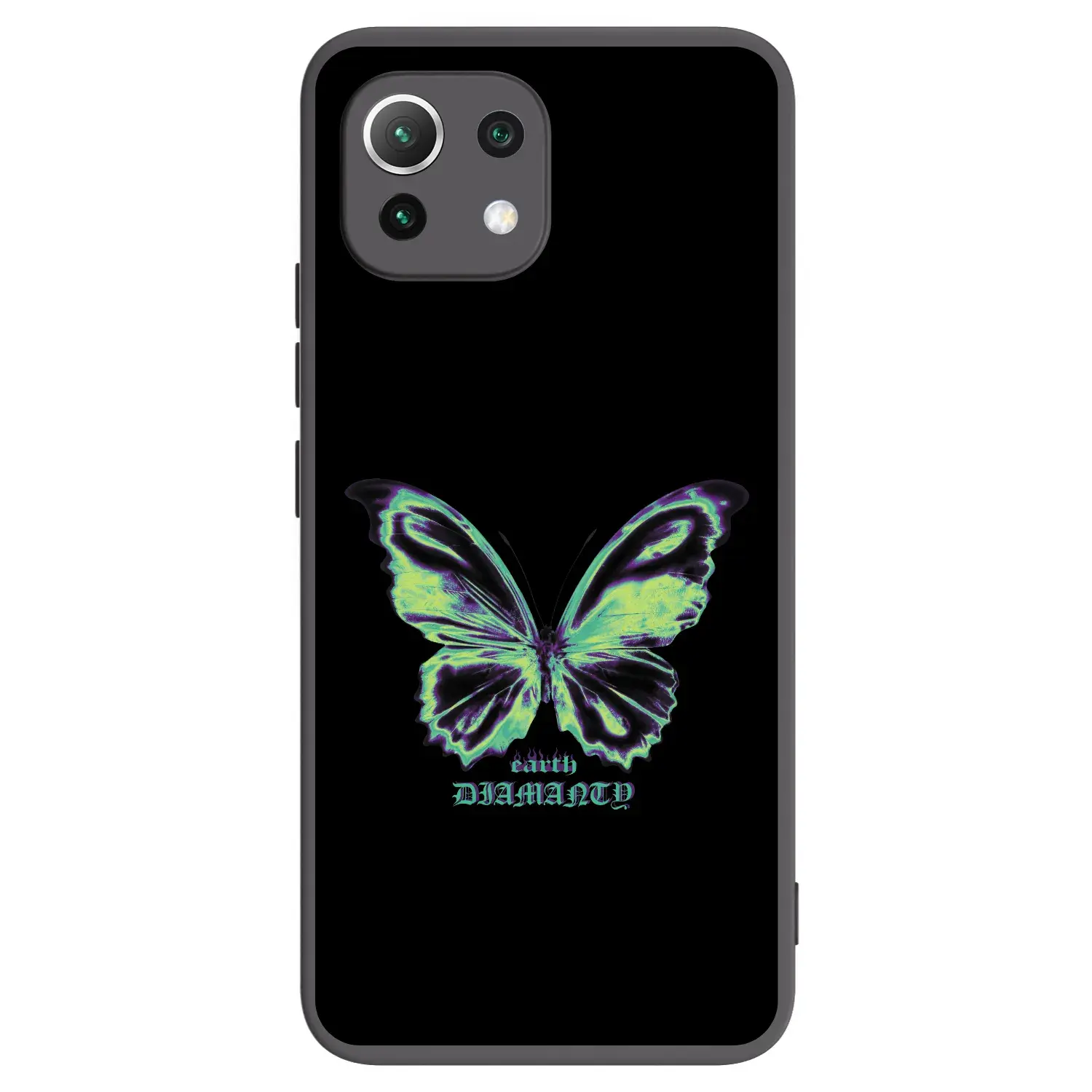 Silikonový černý obal pro Xiaomi 11 Lite 5G NE - Diamanty Blue