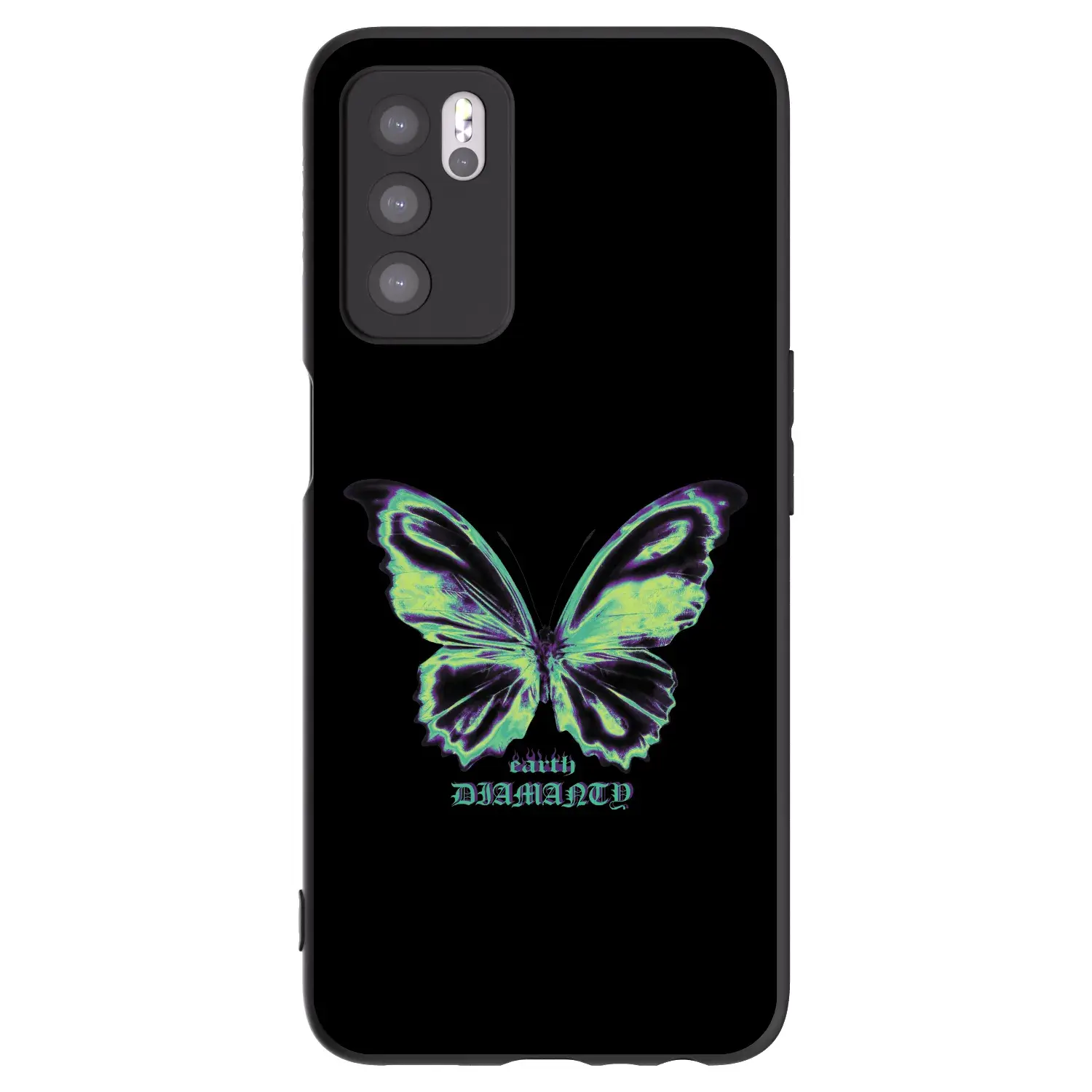 Silikonový černý obal pro OPPO A16s - Diamanty Blue
