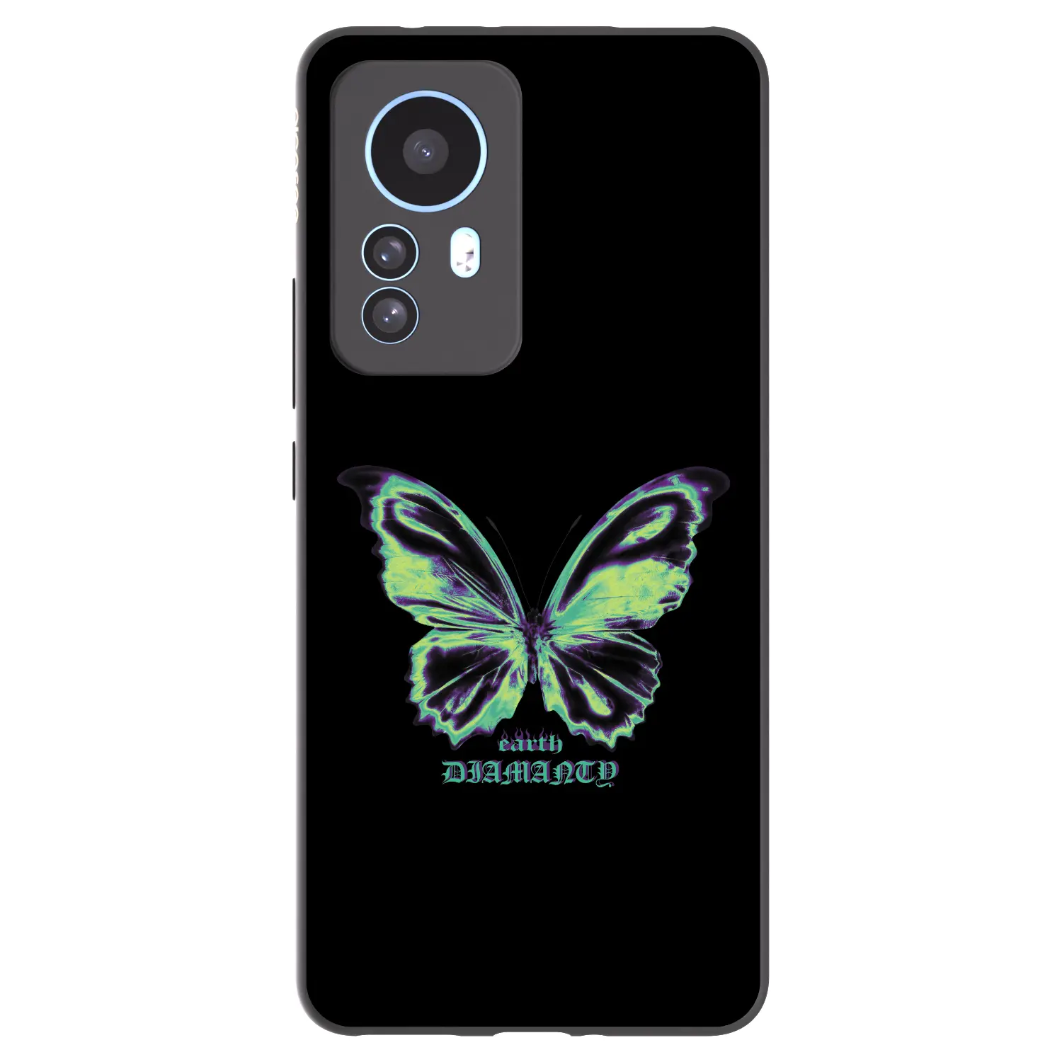 Silikonový černý obal pro Xiaomi 12T Pro - Diamanty Blue