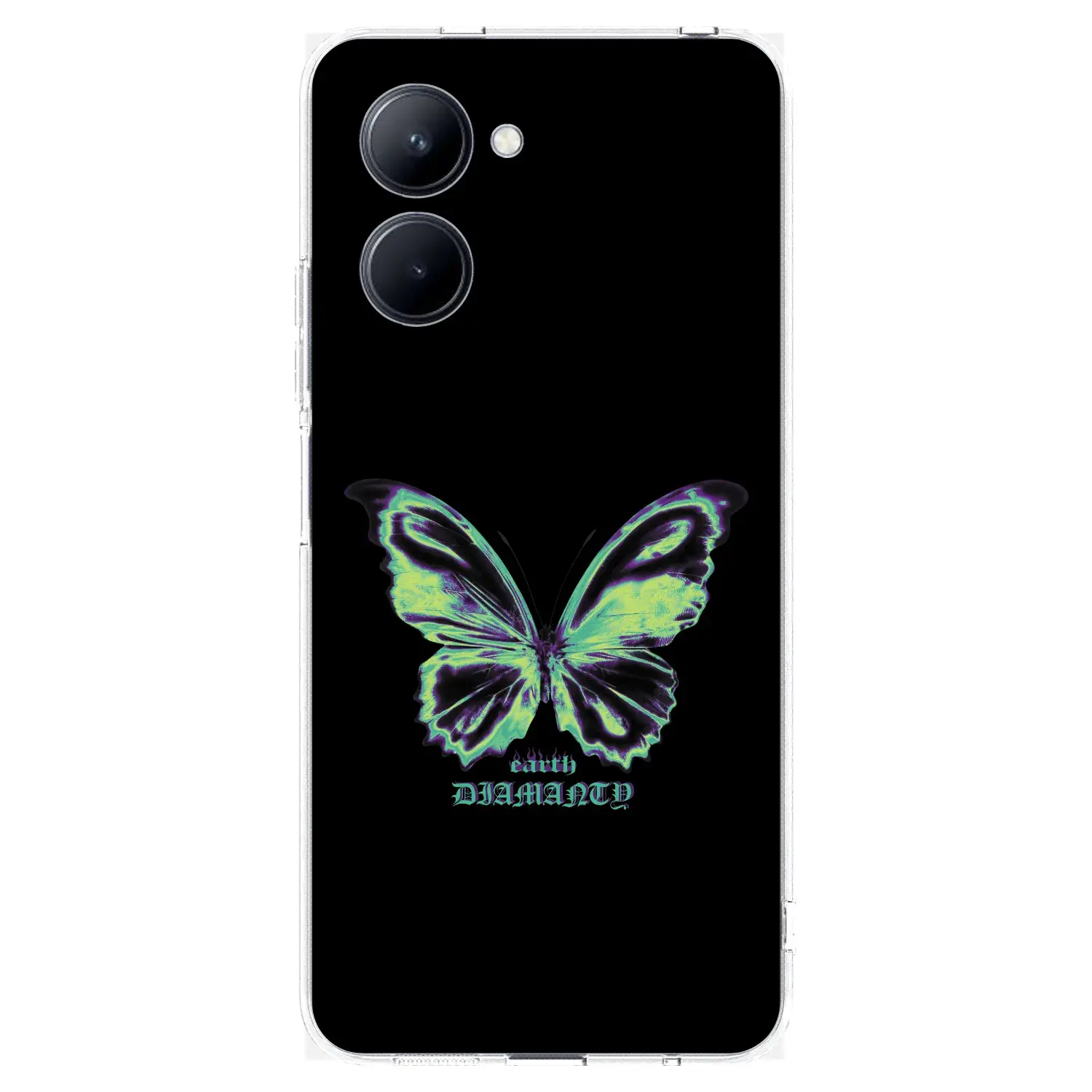 Silikonový průhledný obal pro Realme C33 (2023) - Diamanty Blue