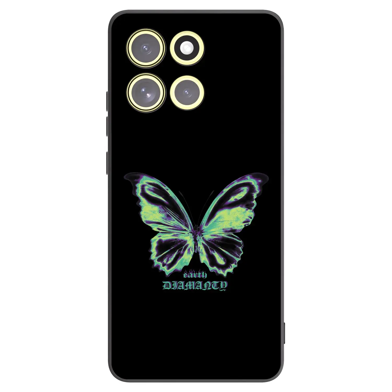 Silikonový černý obal pro Motorola Moto G86 Power 5G - Diamanty Blue