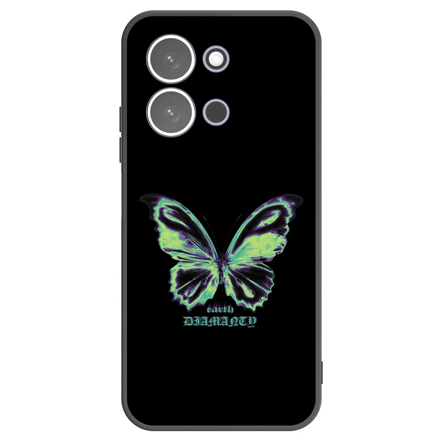 Silikonový černý obal pro Xiaomi Redmi 15C 5G - Diamanty Blue