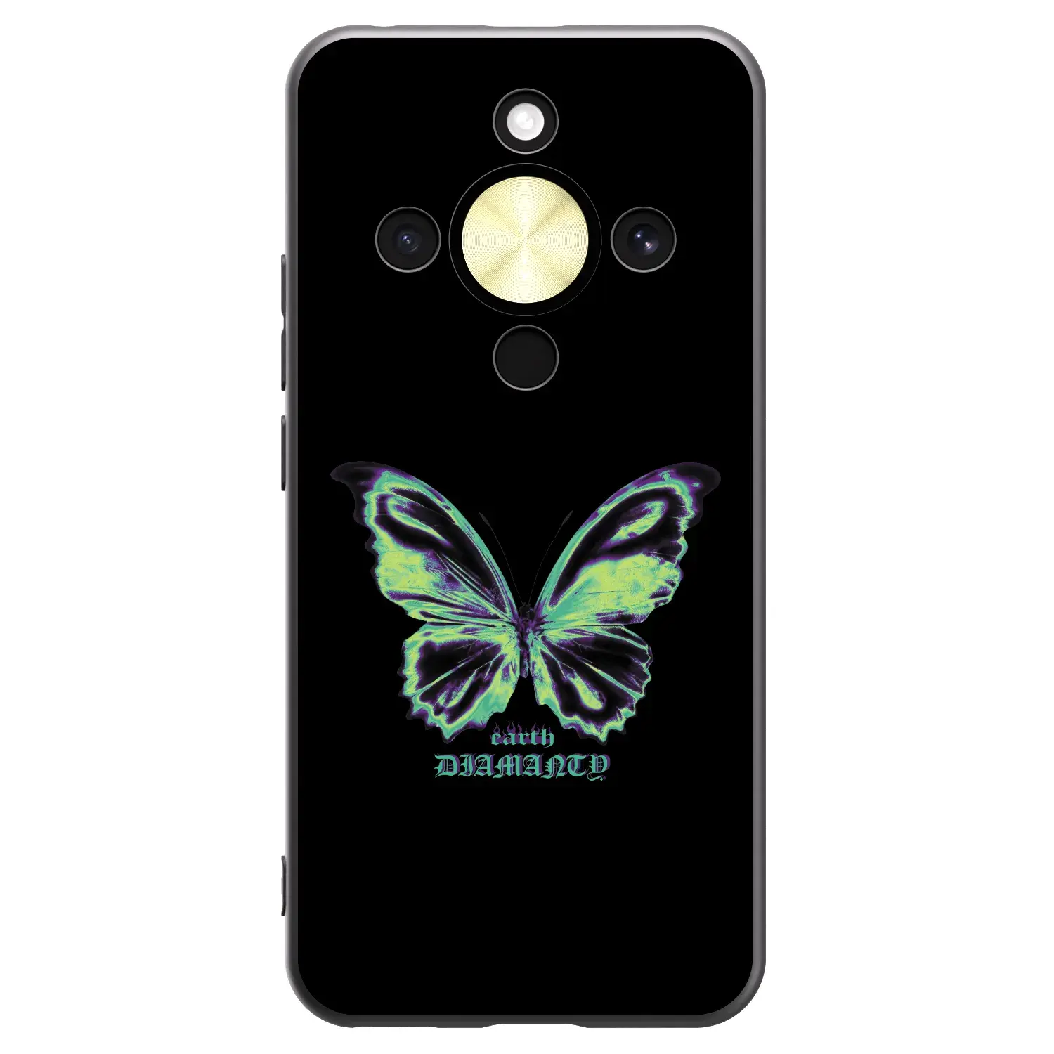 Silikonový černý obal pro Honor Magic8 Lite 5G - Diamanty Blue