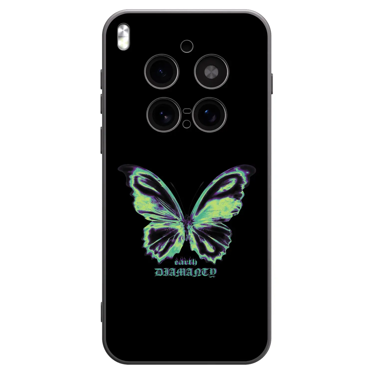 Silikonový černý obal pro Vivo X300 Pro - Diamanty Blue