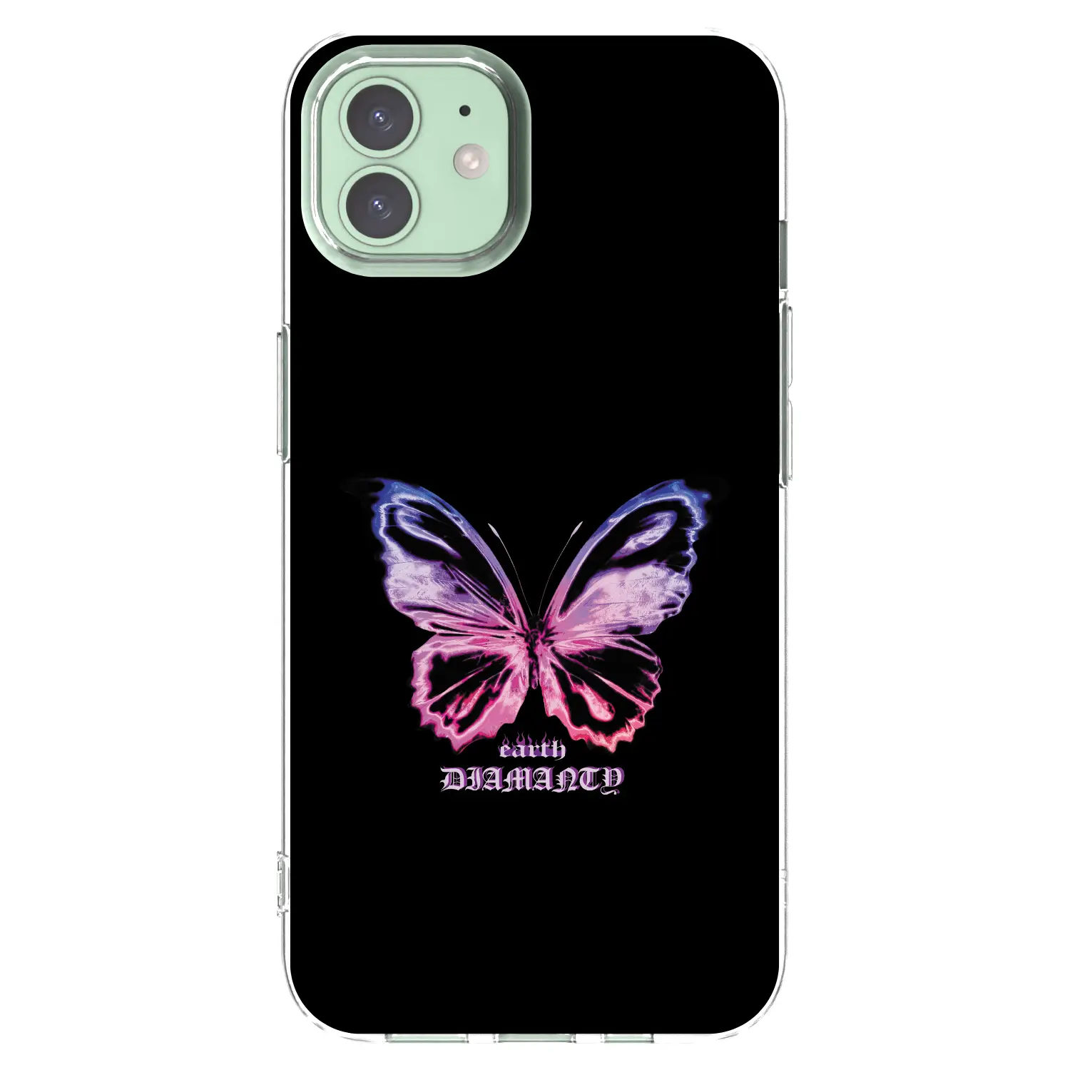 Silikonový průhledný obal pro Apple iPhone 12 Pro - Diamanty Purple