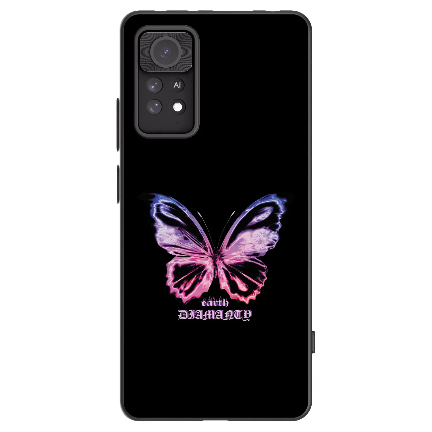 Silikonový černý obal pro Xiaomi Redmi Note 11 Pro 5G - Diamanty Purple