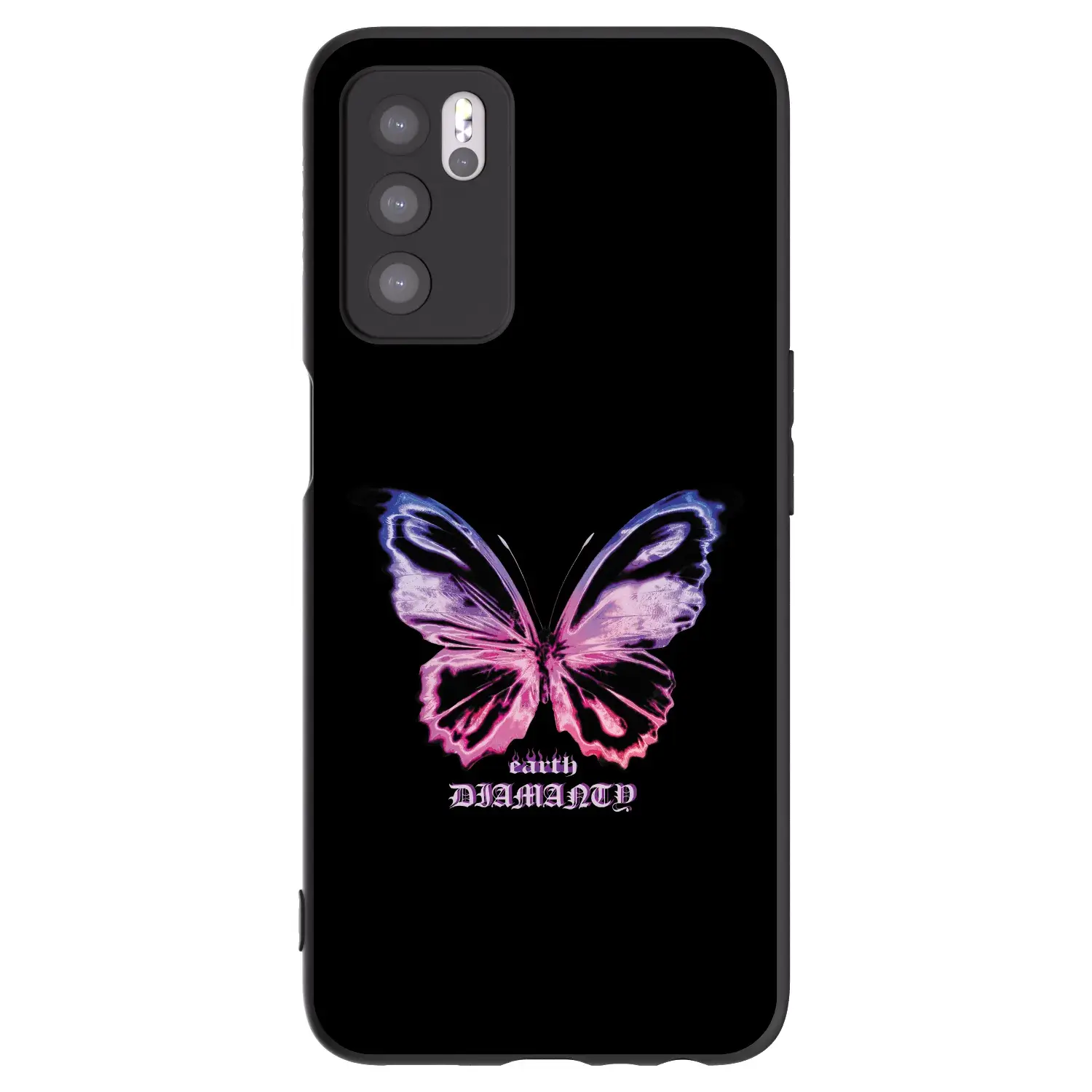 Silikonový černý obal pro OPPO A16s - Diamanty Purple
