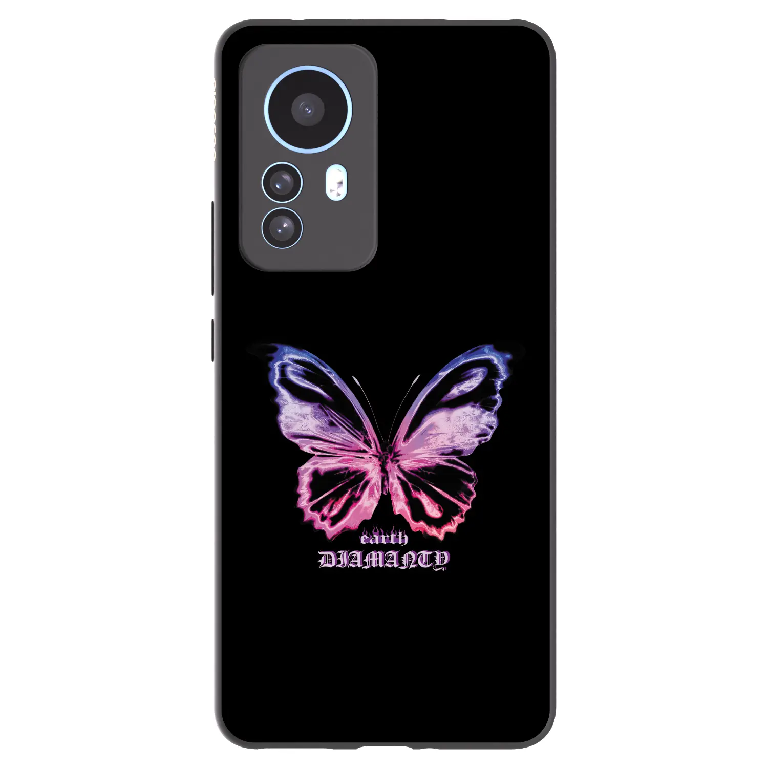 Silikonový černý obal pro Xiaomi 12T Pro - Diamanty Purple