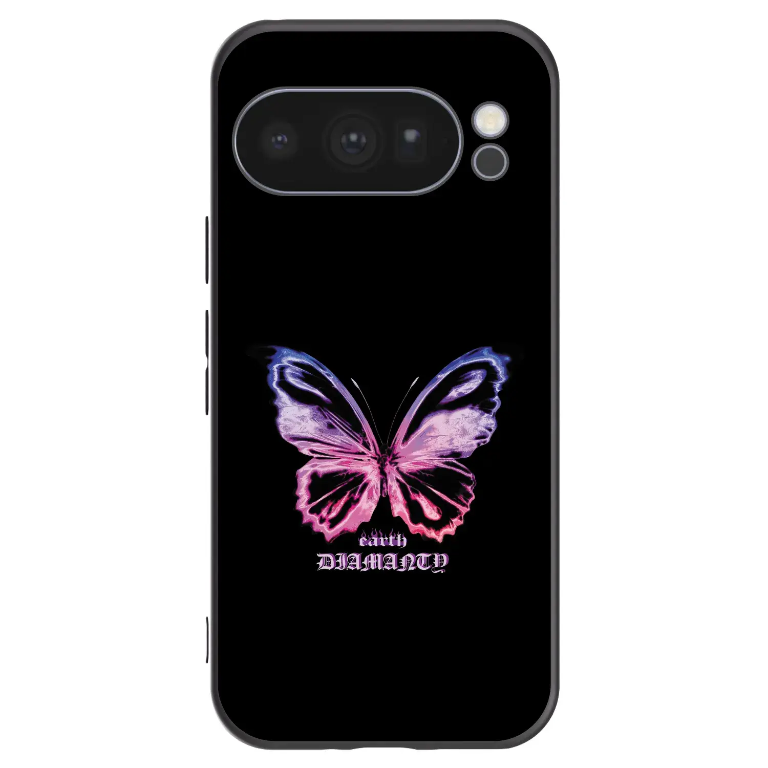Silikonový černý obal pro Google Pixel 10 Pro - Diamanty Purple