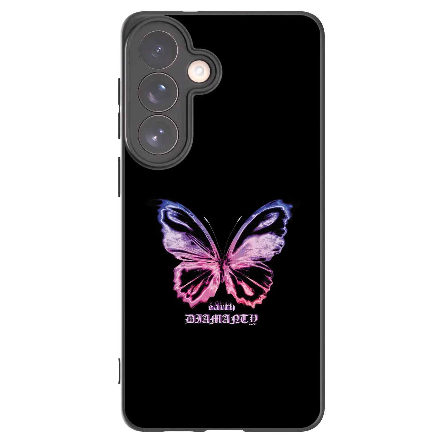 Silikonový černý obal pro Samsung Galaxy S26+ - Diamanty Purple