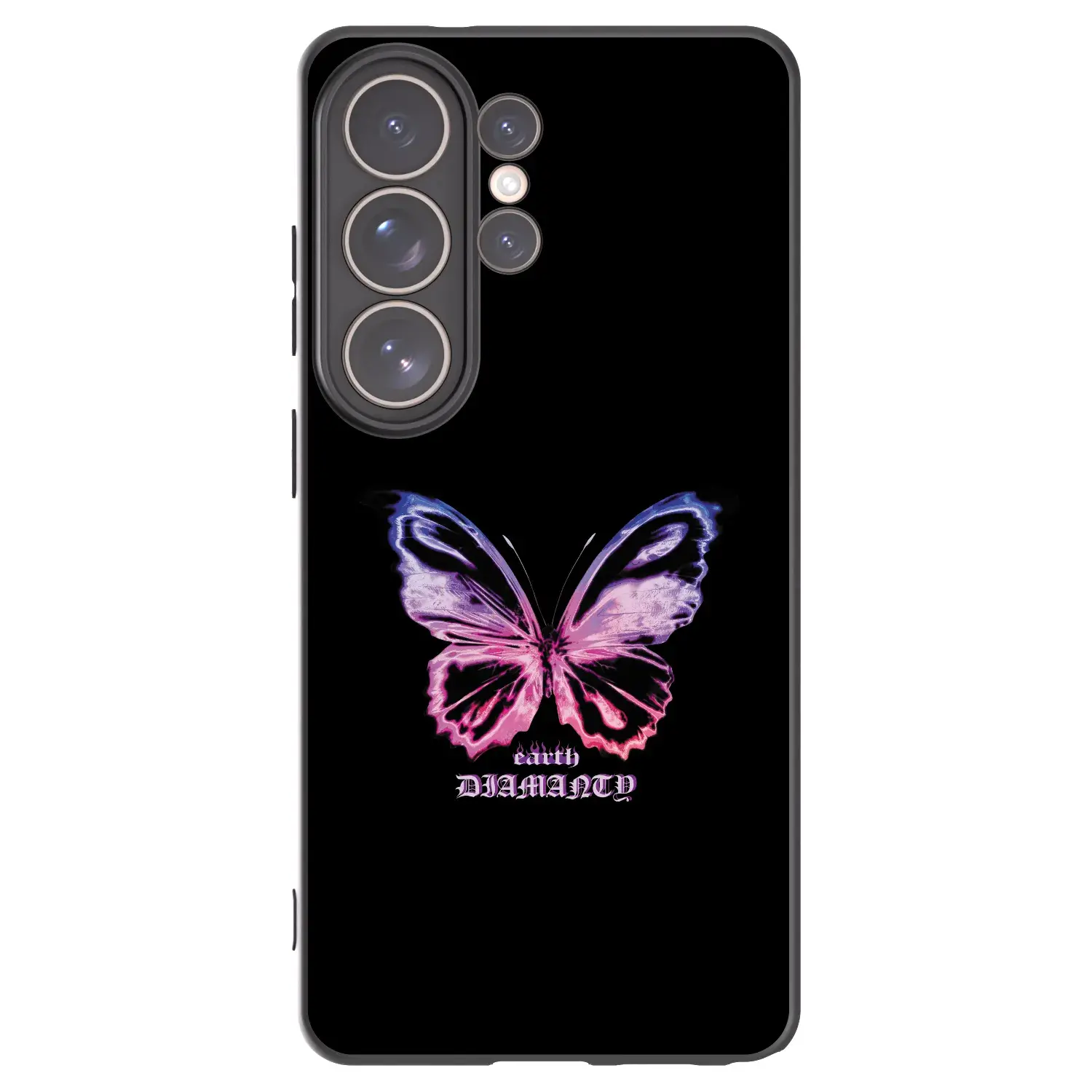 Silikonový černý obal pro Samsung Galaxy S26 Ultra - Diamanty Purple