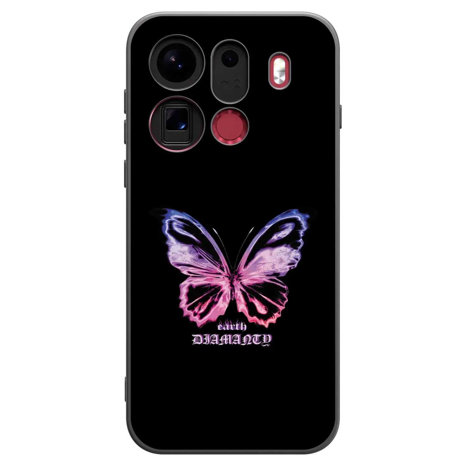 Silikonový černý obal pro OPPO Find X9 Pro - Diamanty Purple