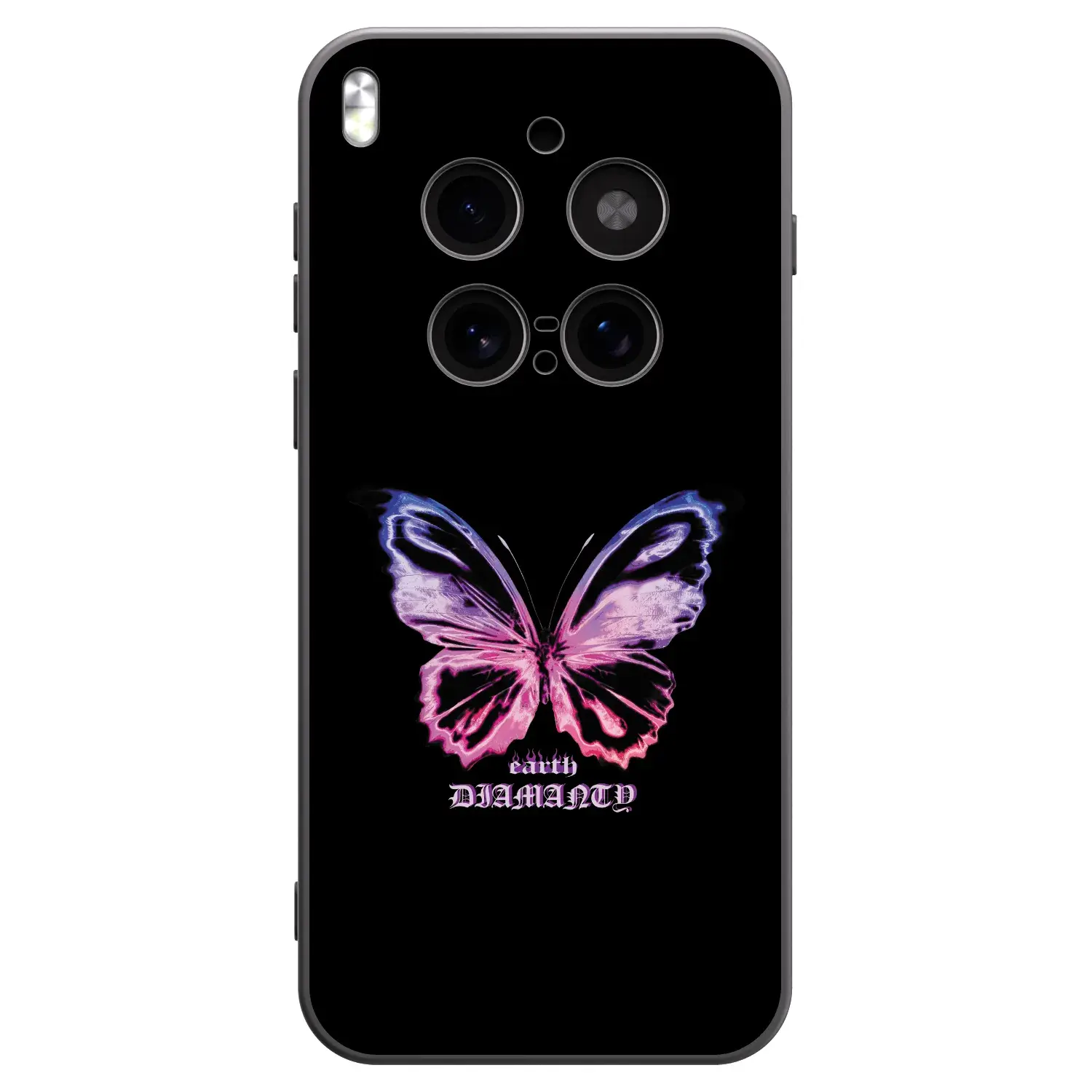 Silikonový černý obal pro Vivo X300 Pro - Diamanty Purple