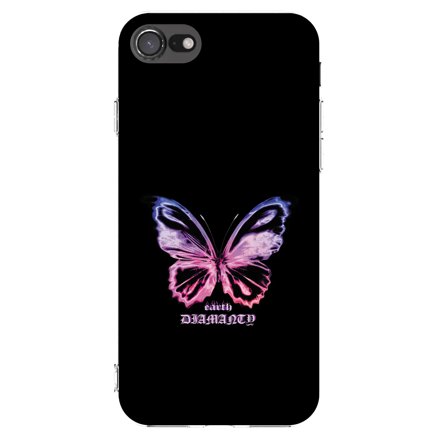 Silikonový průhledný obal pro Apple iPhone SE 2020 - Diamanty Purple