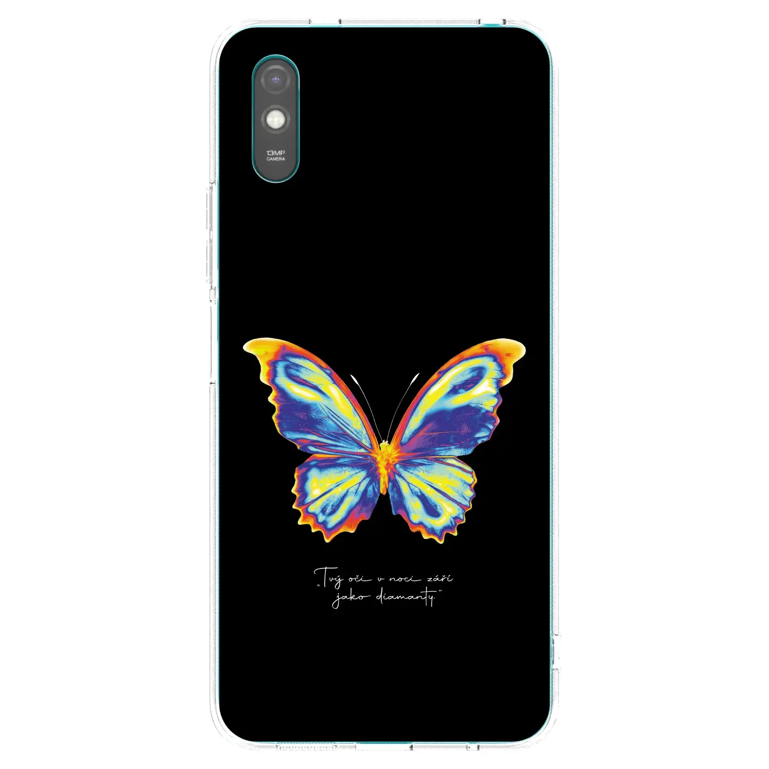 Silikonový průhledný obal pro Xiaomi Redmi 9AT - Diamanty Black