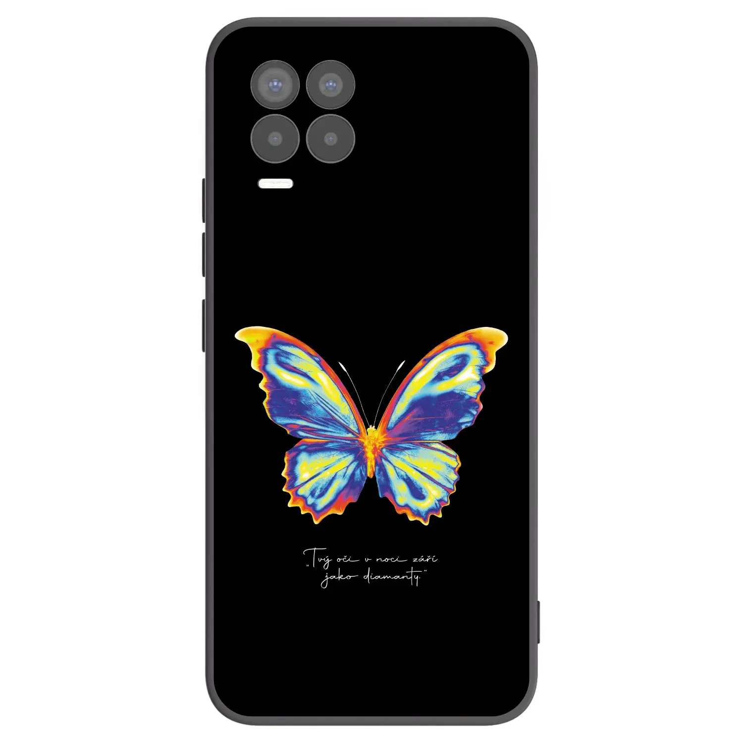 Silikonový černý obal pro Realme 8 Pro - Diamanty Black