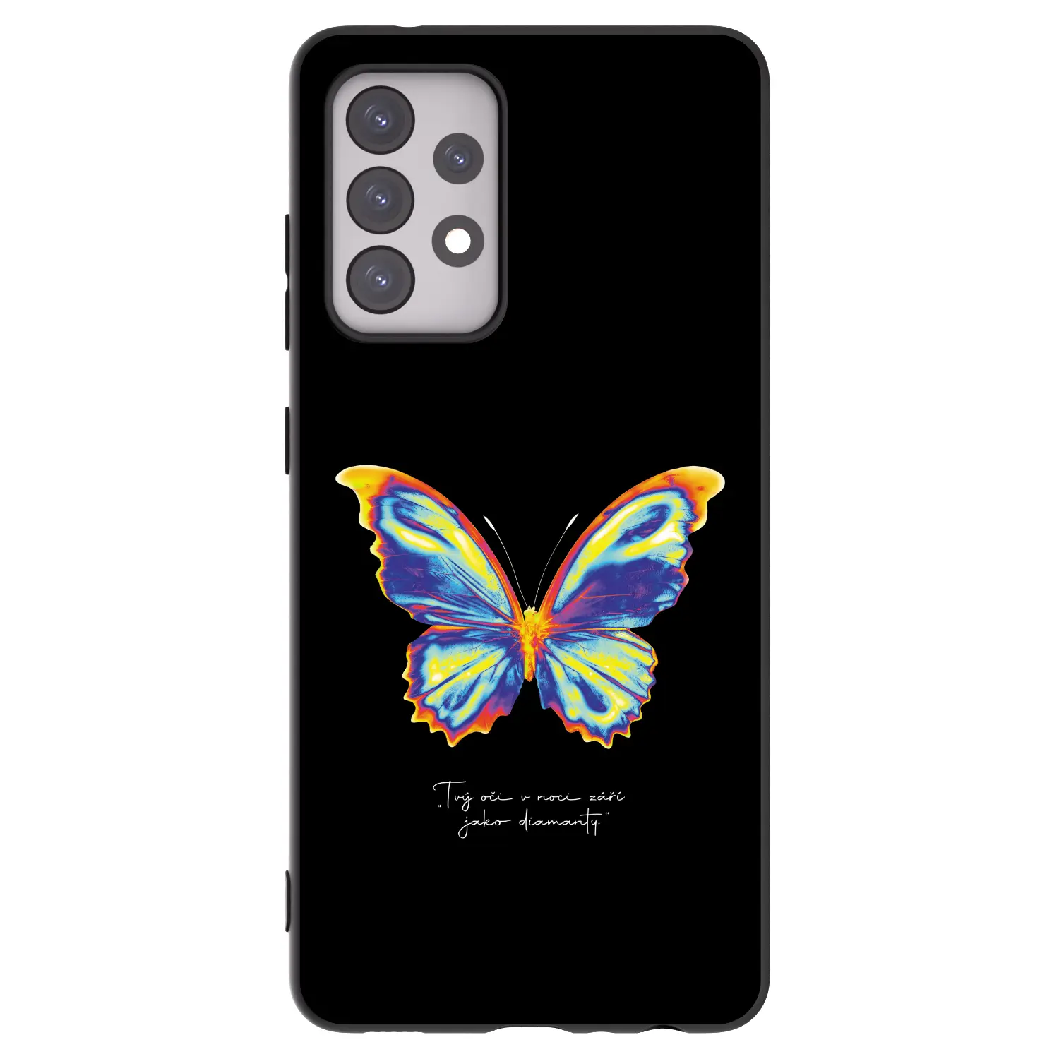 Silikonový černý obal pro Samsung Galaxy A52s 5G A528B - Diamanty Black