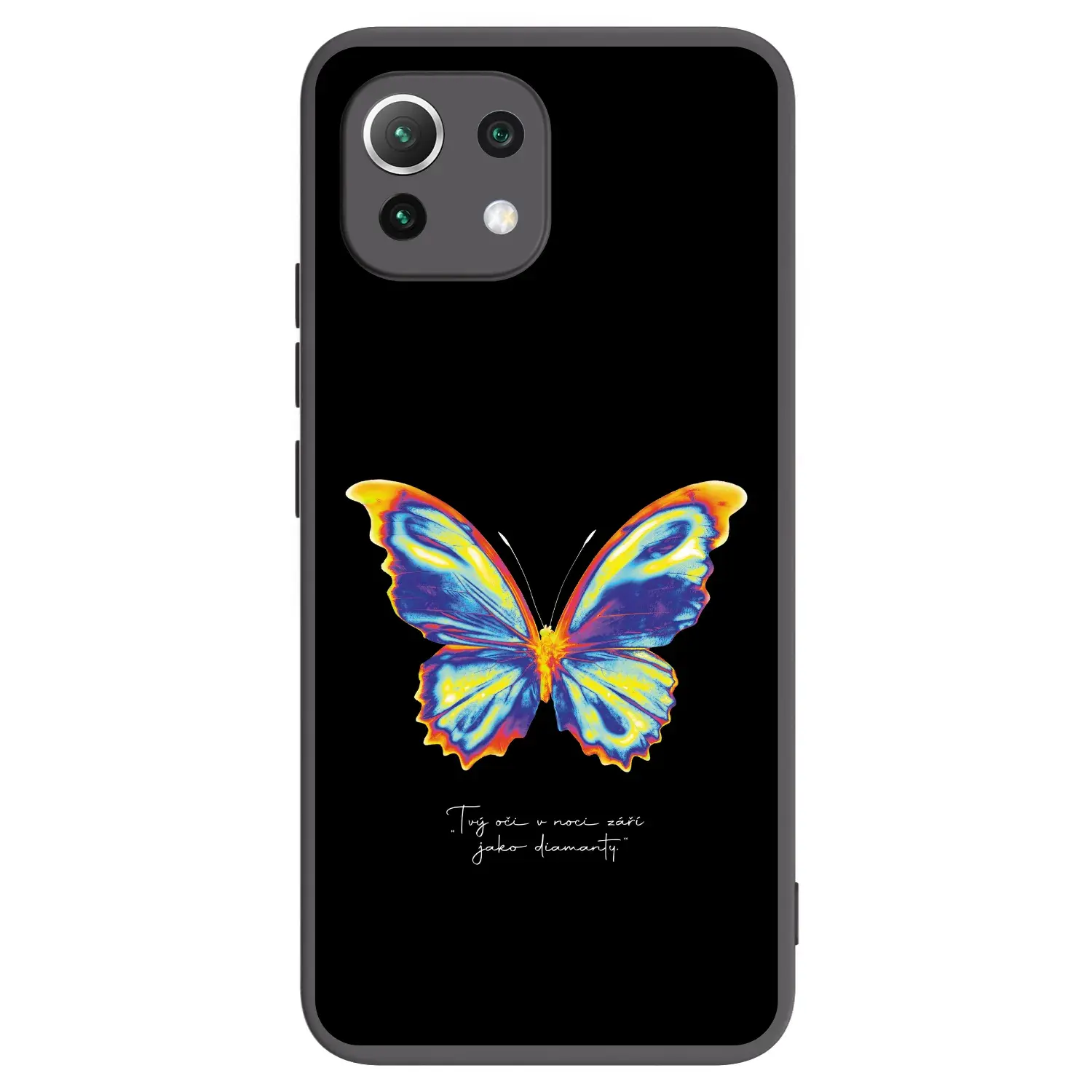 Silikonový černý obal pro Xiaomi 11 Lite 5G NE - Diamanty Black