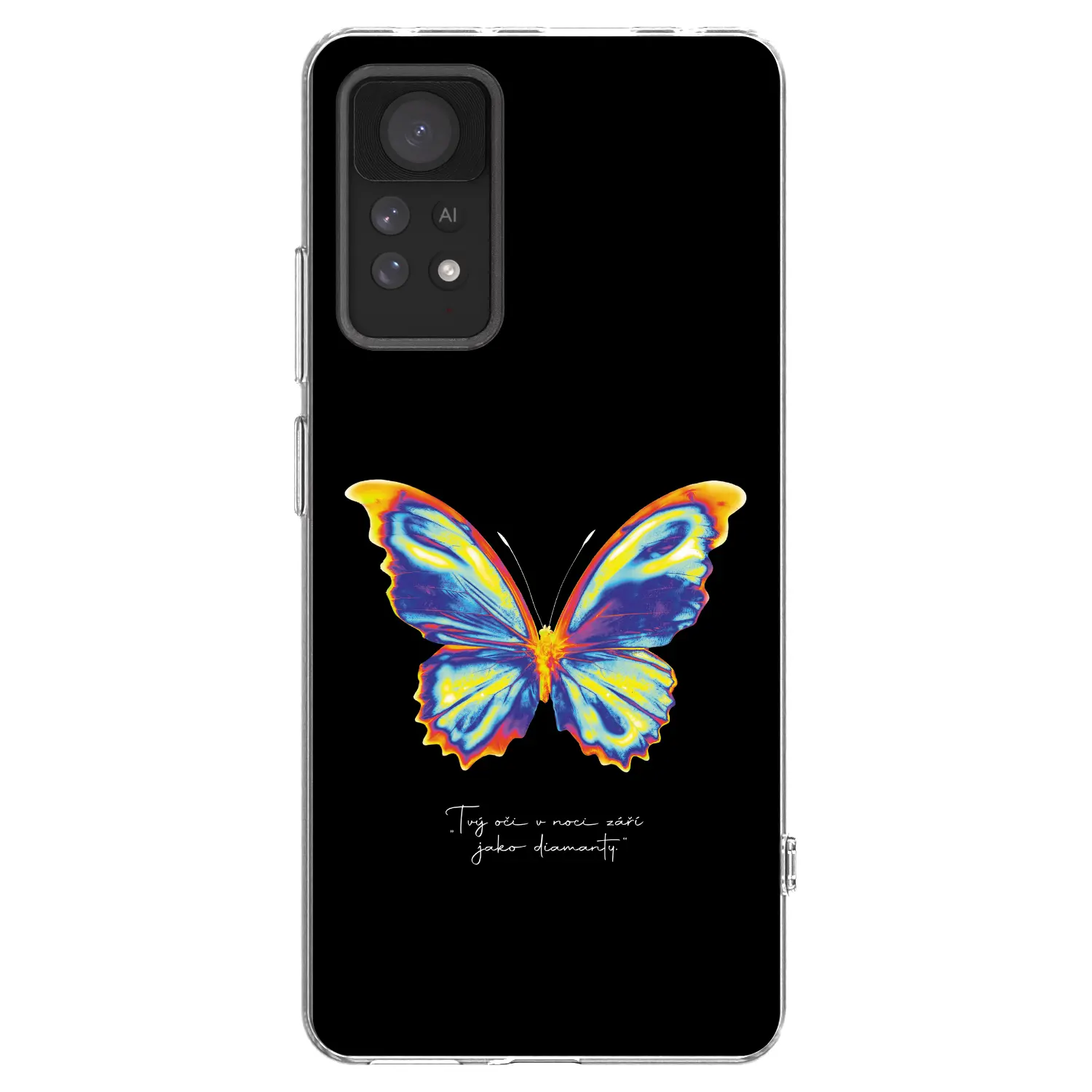 Silikonový průhledný obal pro Xiaomi Redmi Note 11 Pro 5G - Diamanty Black