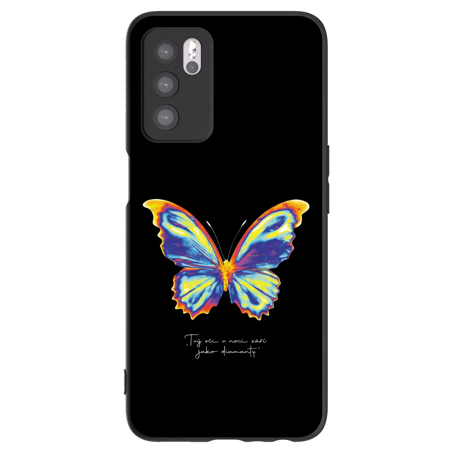 Silikonový černý obal pro OPPO A16s - Diamanty Black