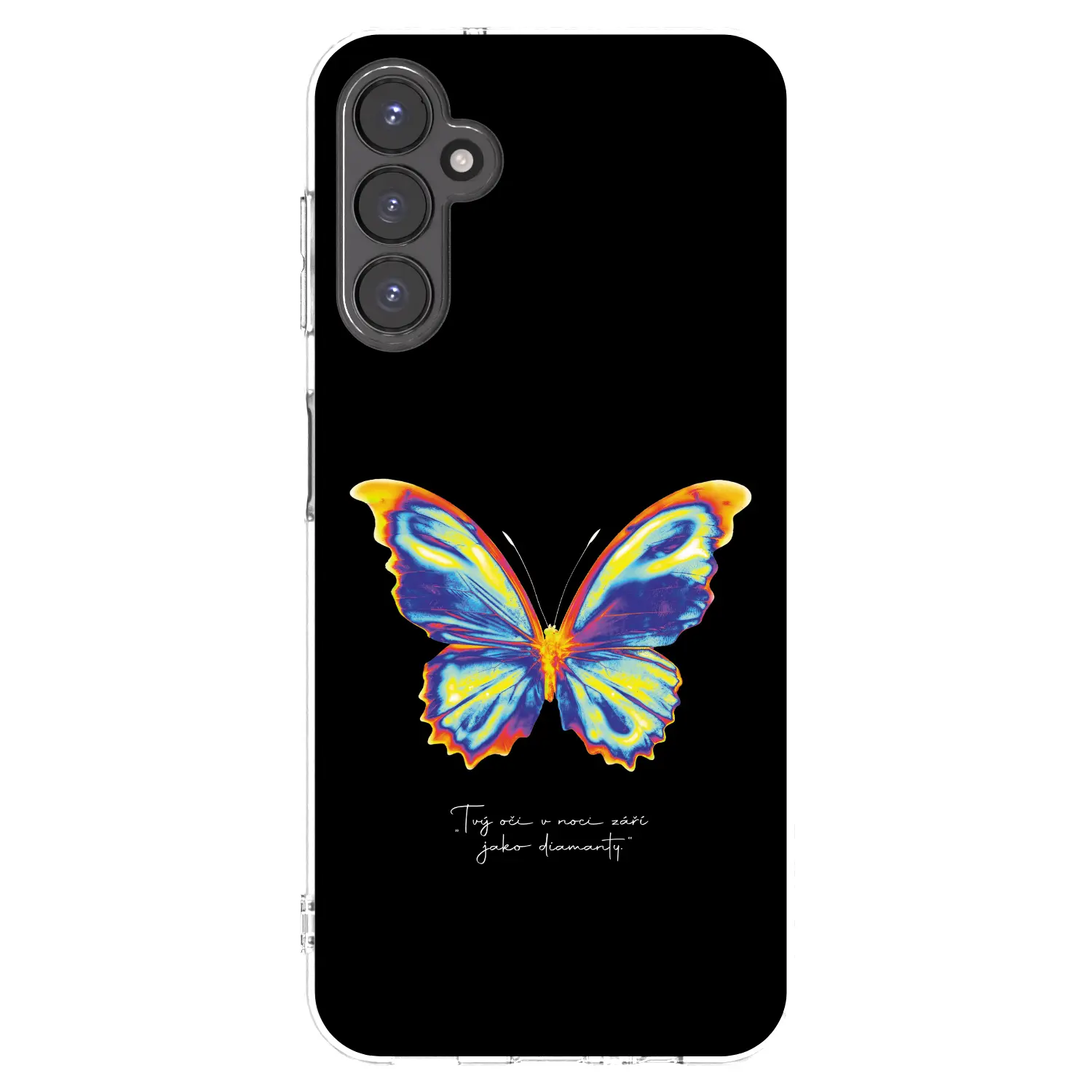Silikonový průhledný obal pro Samsung Galaxy A14 5G A146P - Diamanty Black