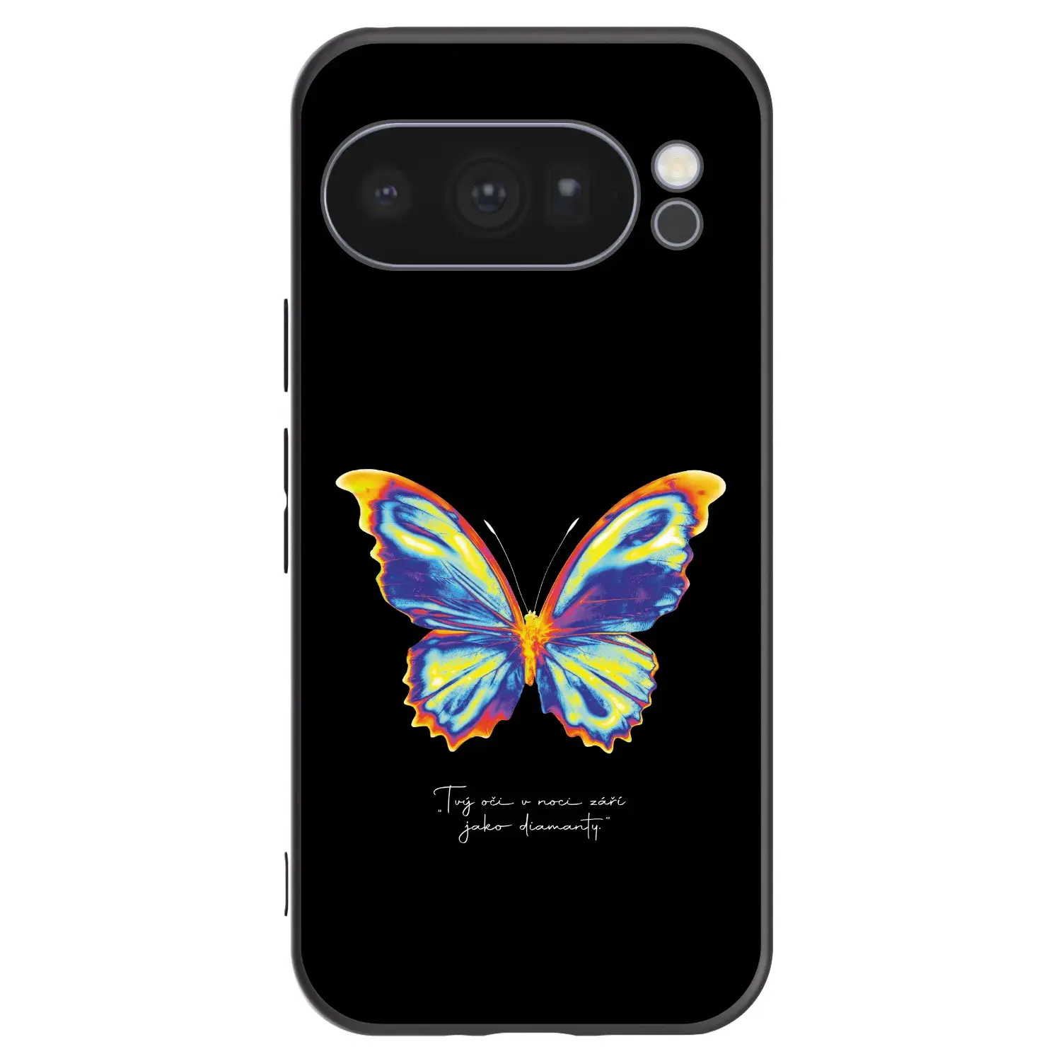 Silikonový černý obal pro Google Pixel 10 Pro - Diamanty Black