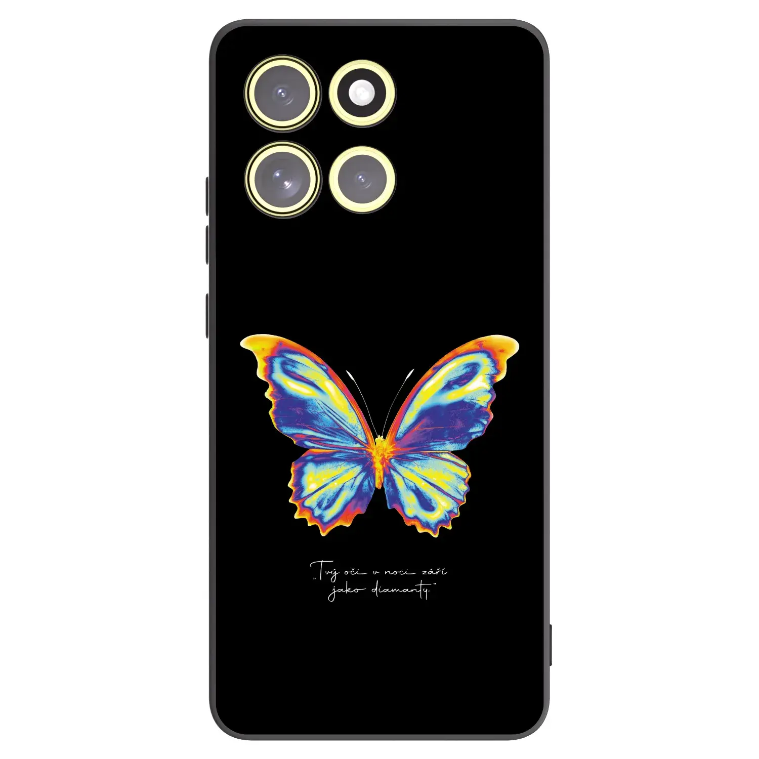 Silikonový černý obal pro Motorola Moto G86 Power 5G - Diamanty Black