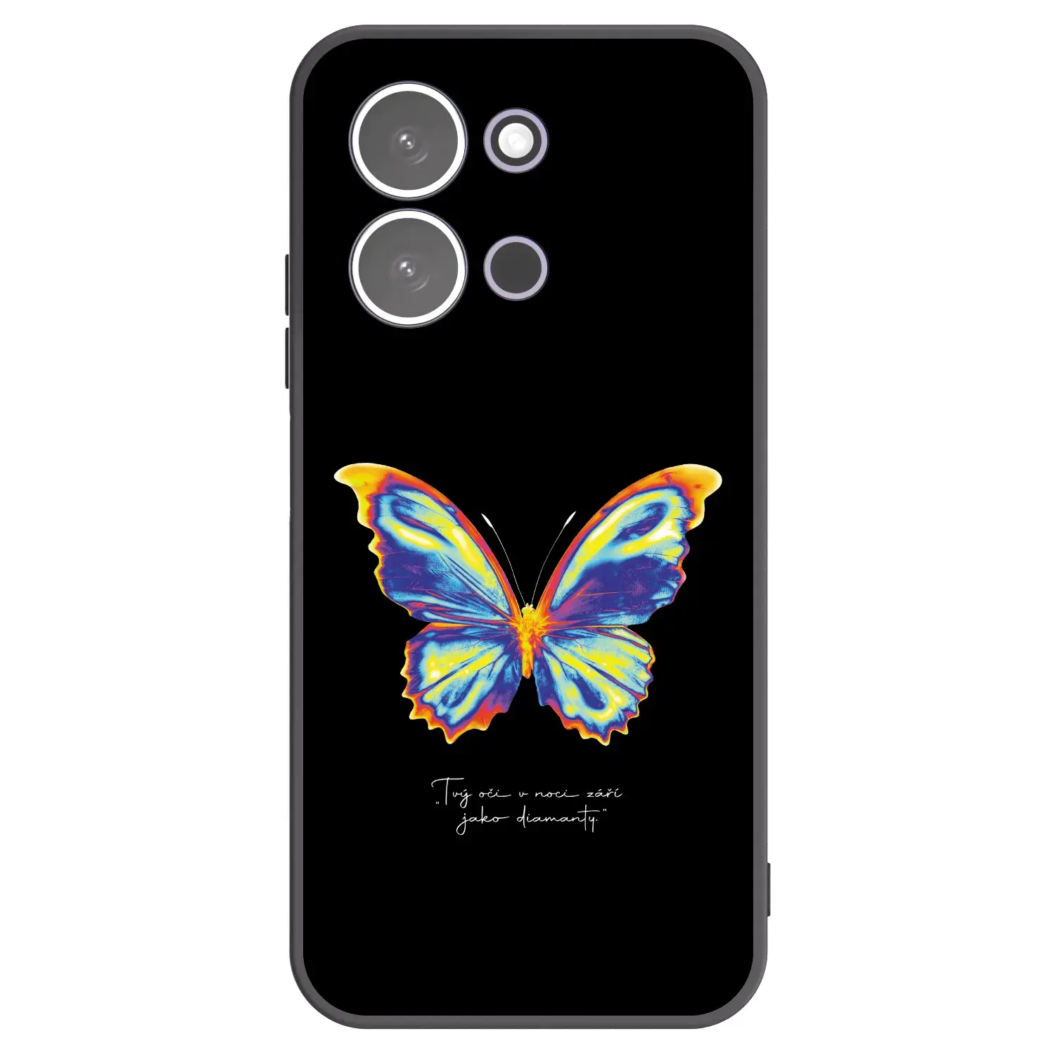 Silikonový černý obal pro Xiaomi Redmi 15C 5G - Diamanty Black