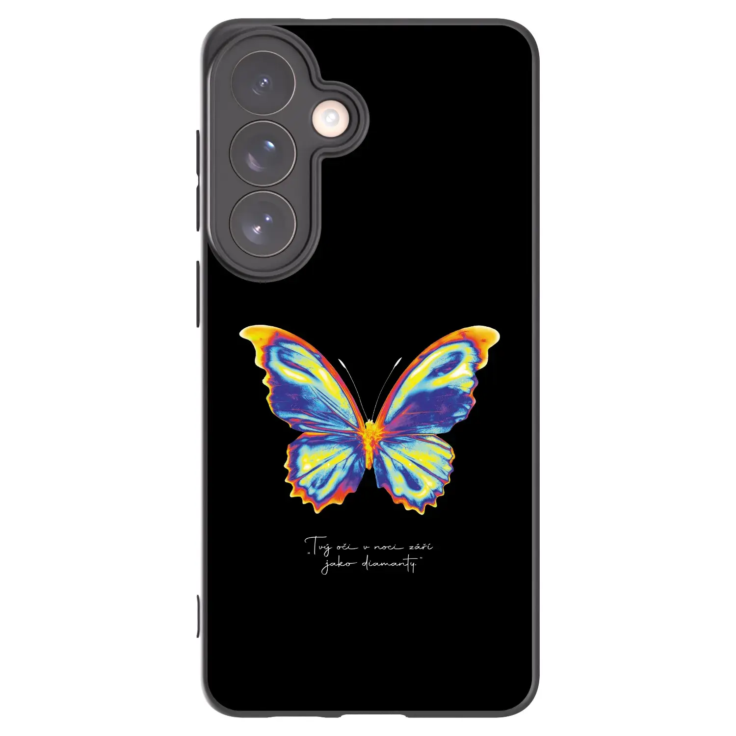 Silikonový černý obal pro Samsung Galaxy S26+ - Diamanty Black