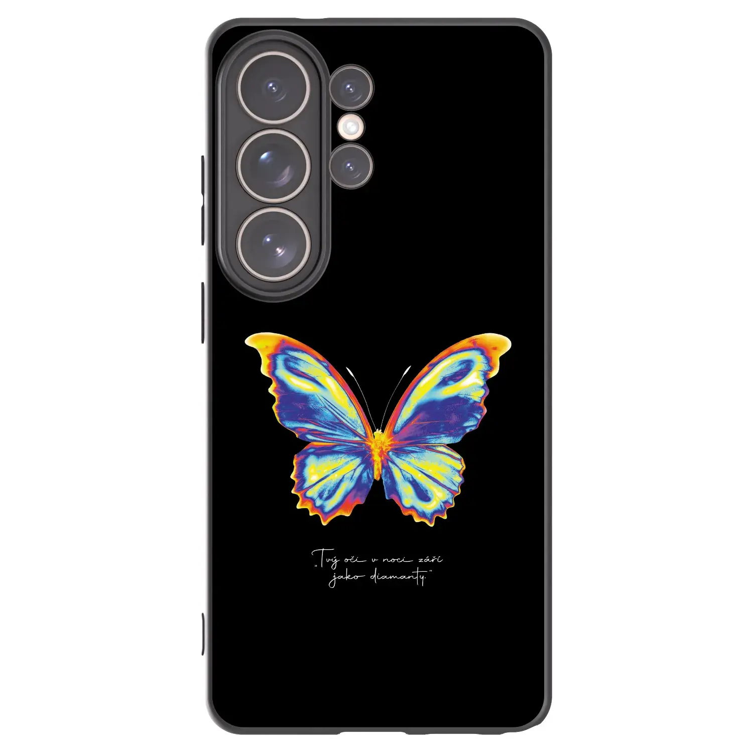 Silikonový černý obal pro Samsung Galaxy S26 Ultra - Diamanty Black