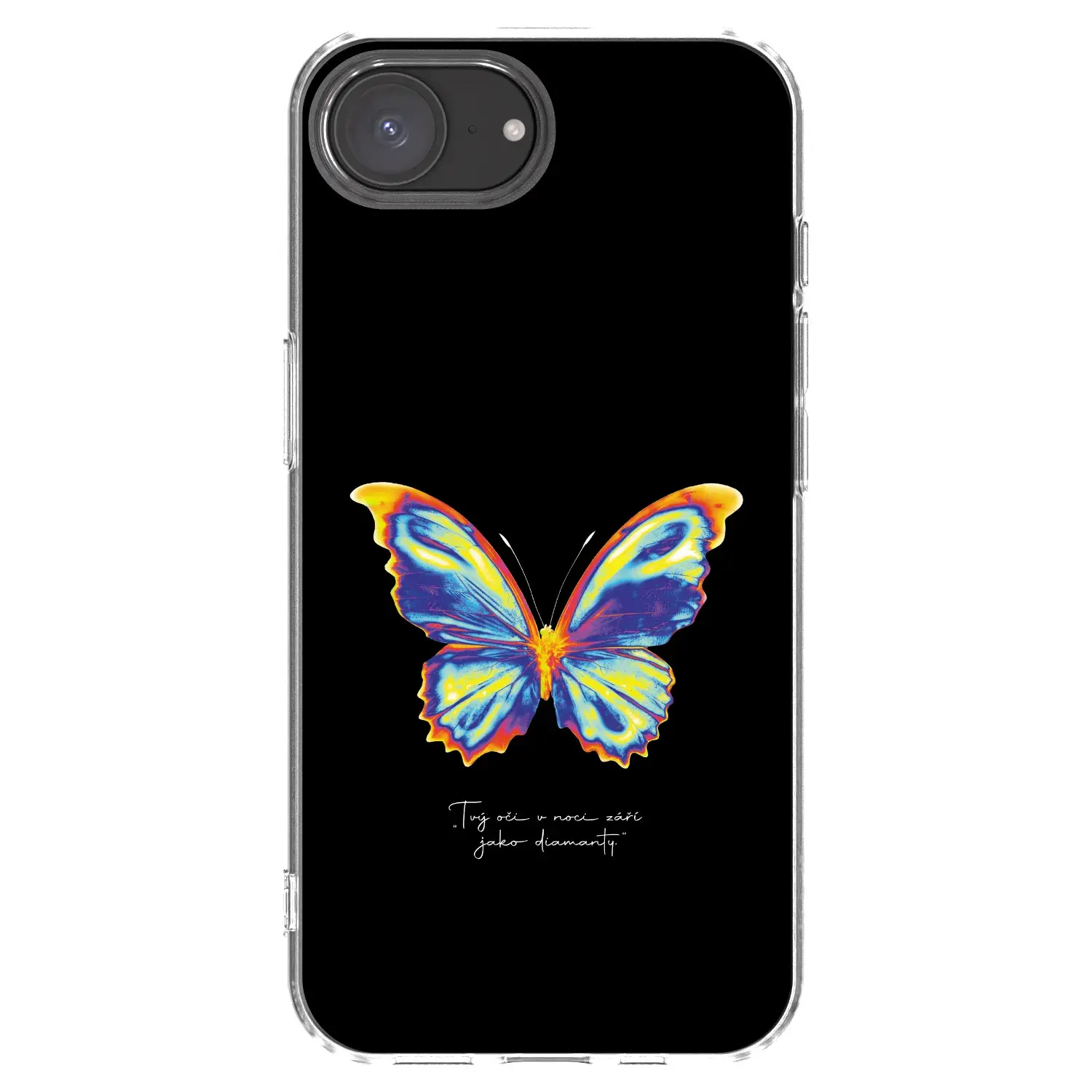 Silikonový průhledný obal pro Apple iPhone 17e - Diamanty Black