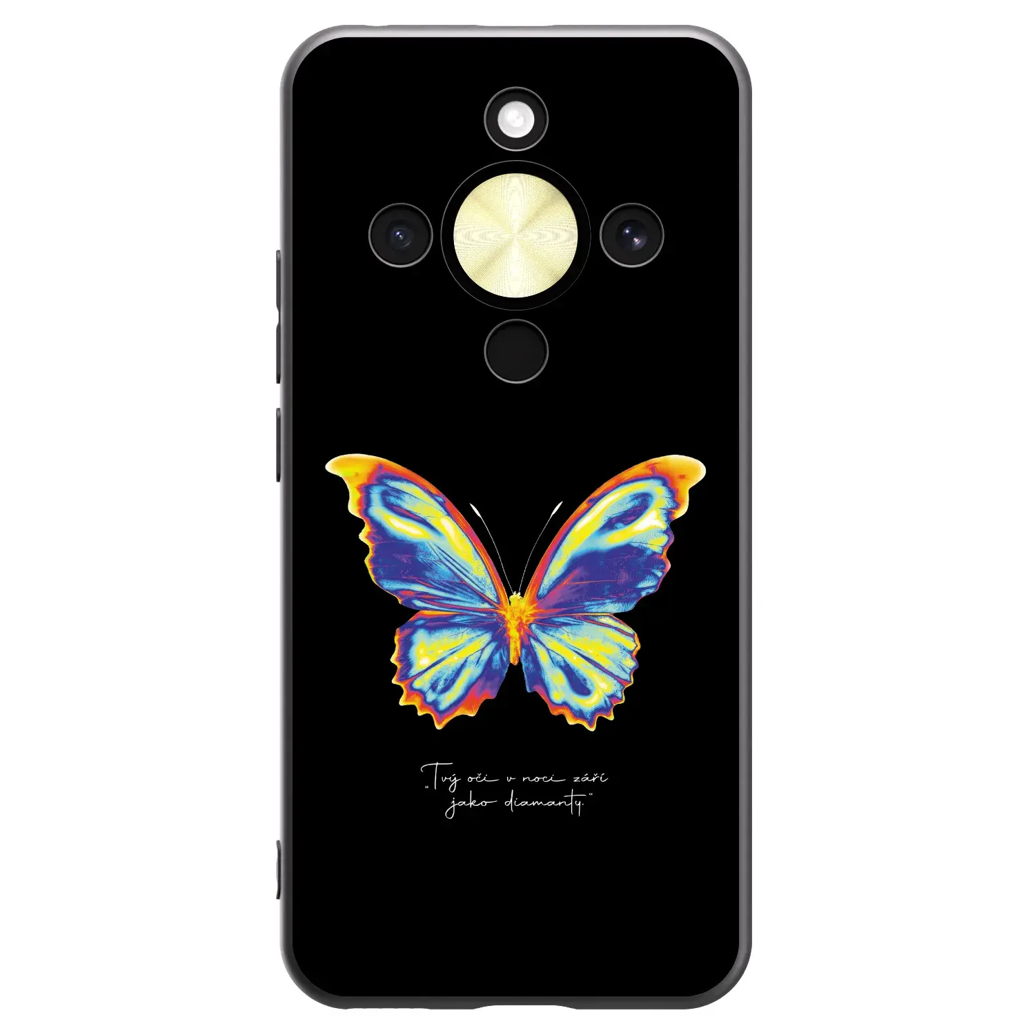 Silikonový černý obal pro Honor Magic8 Lite 5G - Diamanty Black