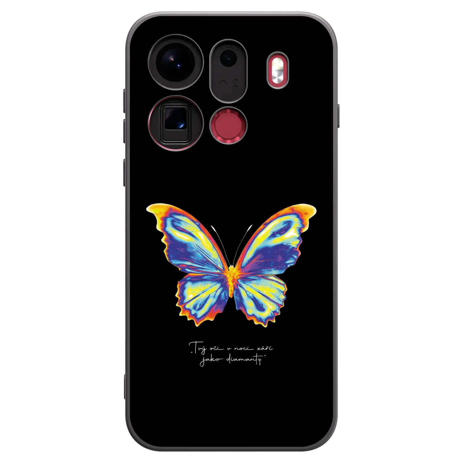 Silikonový černý obal pro OPPO Find X9 Pro - Diamanty Black