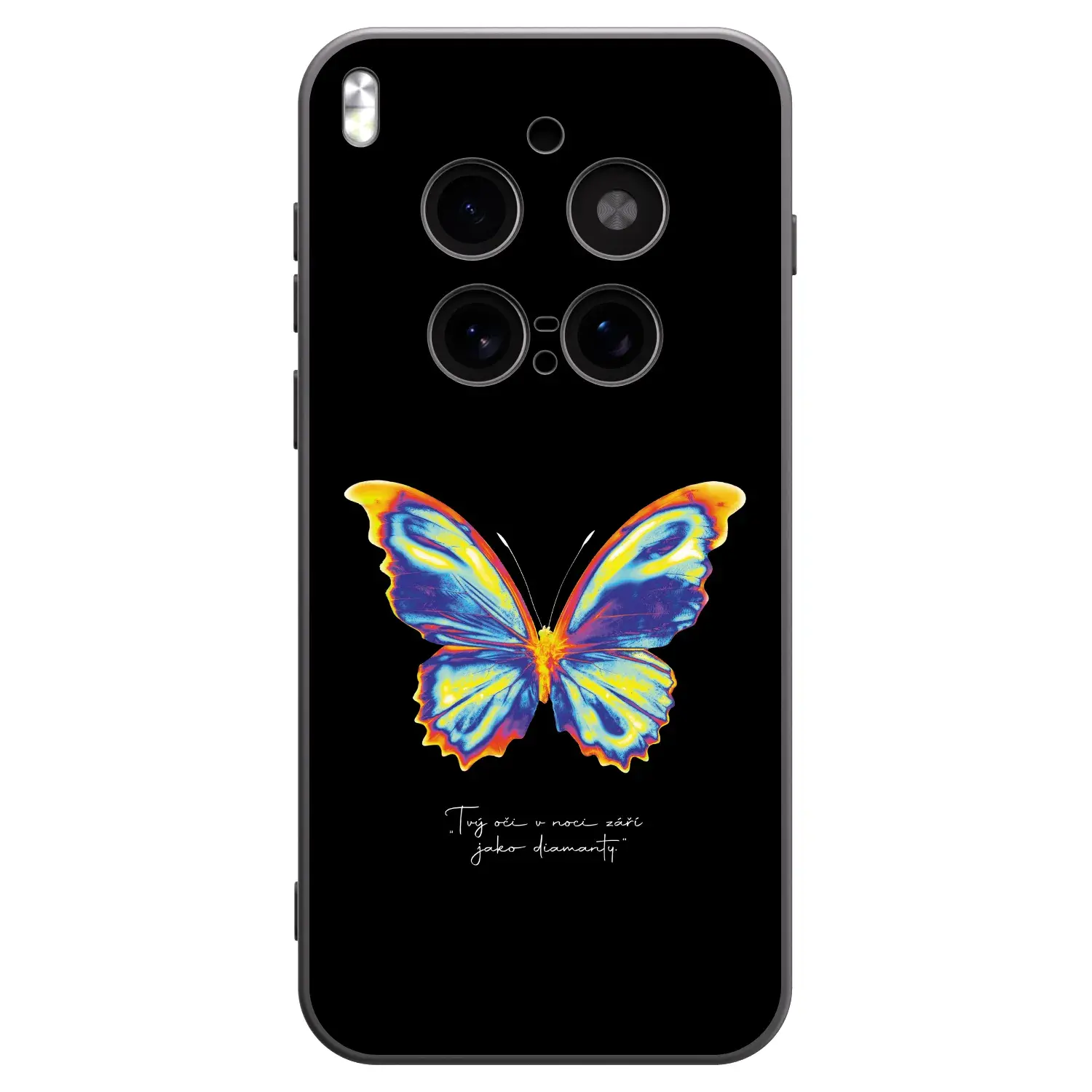 Silikonový černý obal pro Vivo X300 Pro - Diamanty Black