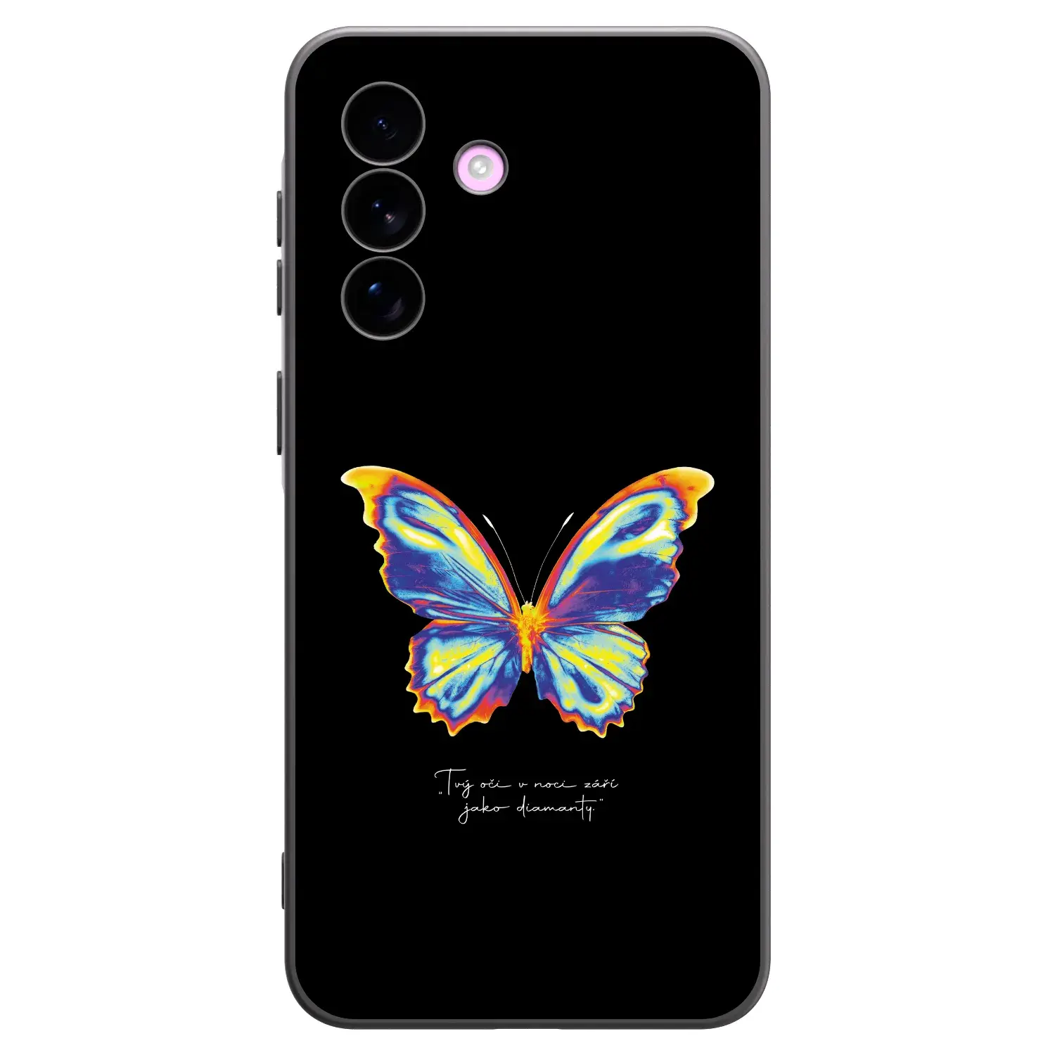 Silikonový černý obal pro Samsung Galaxy A57 5G - Diamanty Black