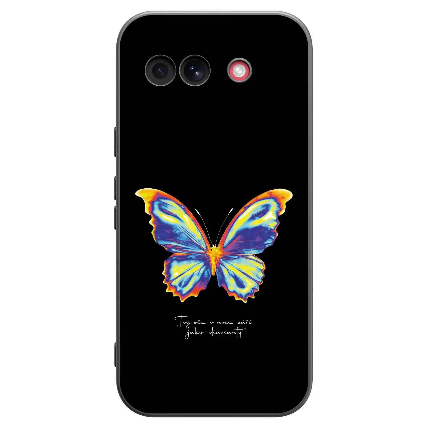 Silikonový černý obal pro Google Pixel 10a - Diamanty Black