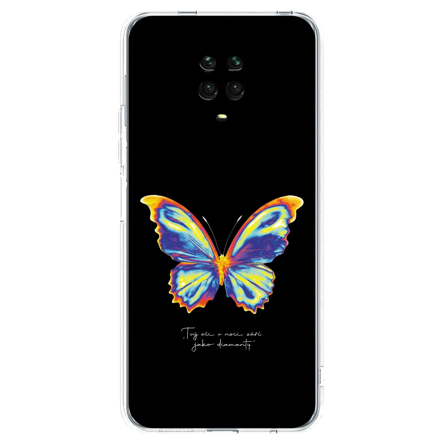 Silikonový průhledný obal pro Xiaomi Redmi Note 9S - Diamanty Black