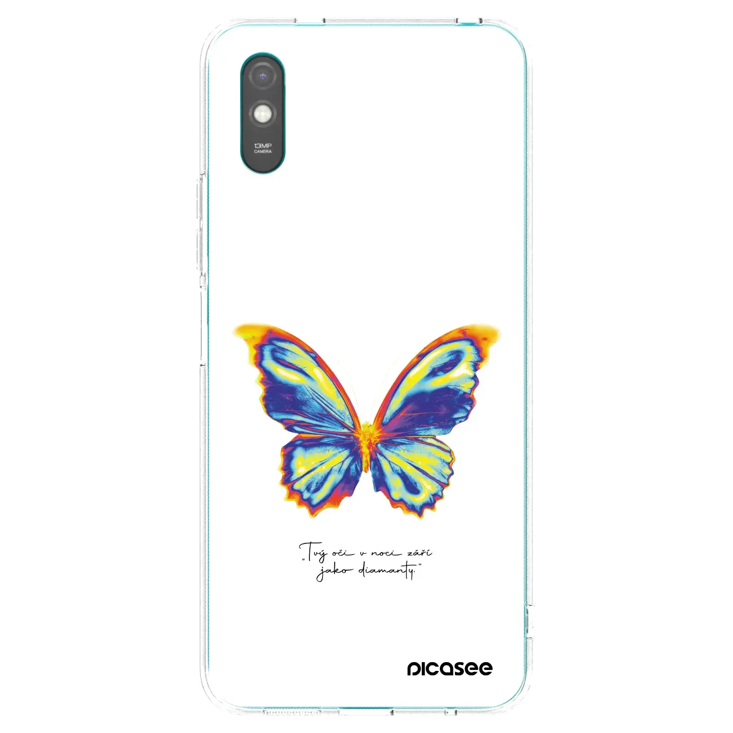 Silikonový průhledný obal pro Xiaomi Redmi 9AT - Diamanty White