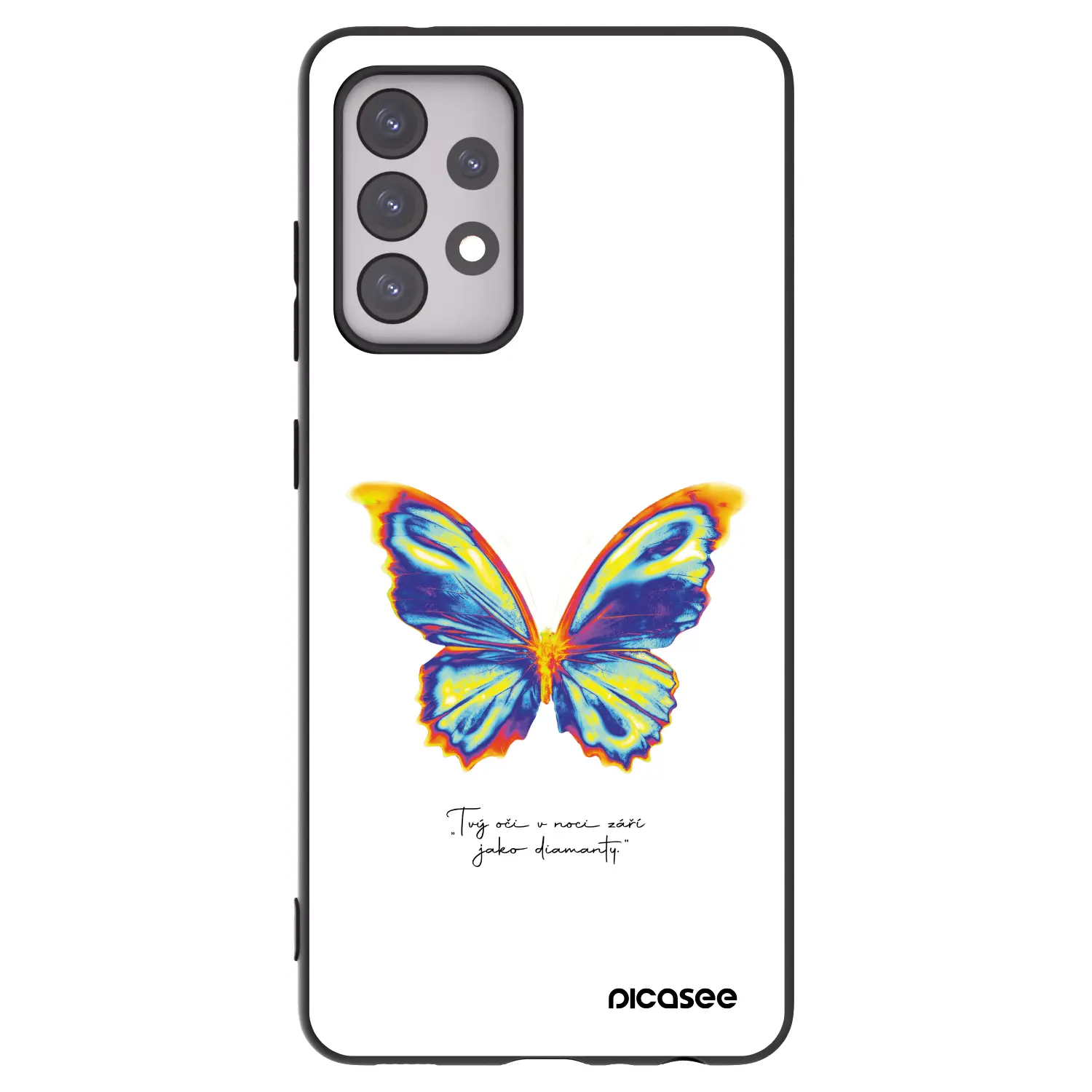 Silikonový černý obal pro Samsung Galaxy A52s 5G A528B - Diamanty White